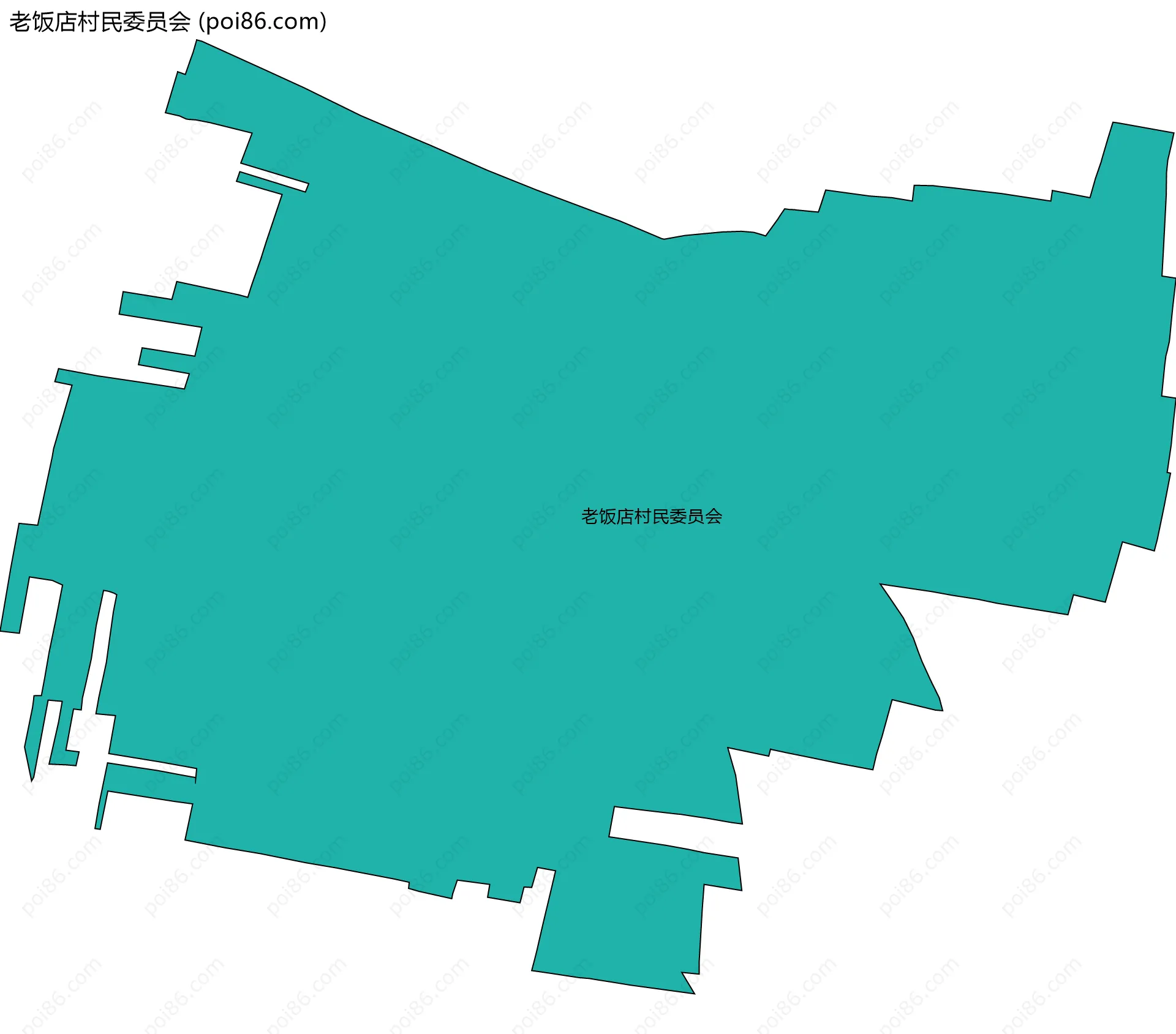 老饭店村民委员会边界地图