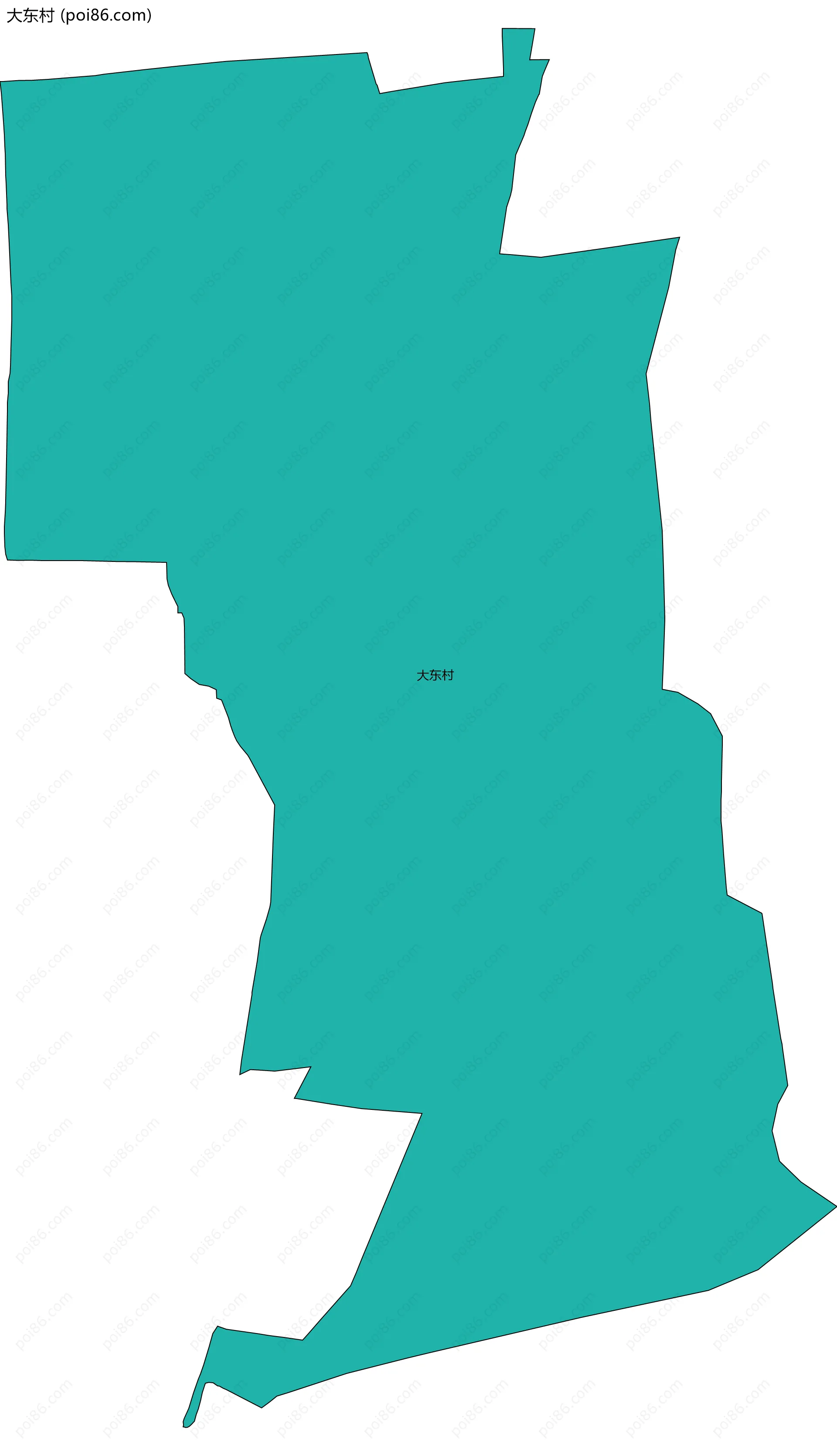 大东村边界地图