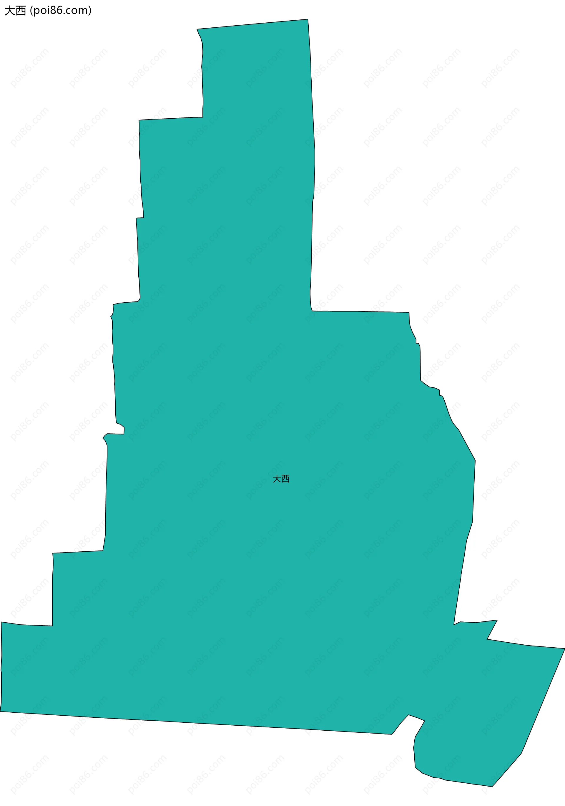 大西边界地图
