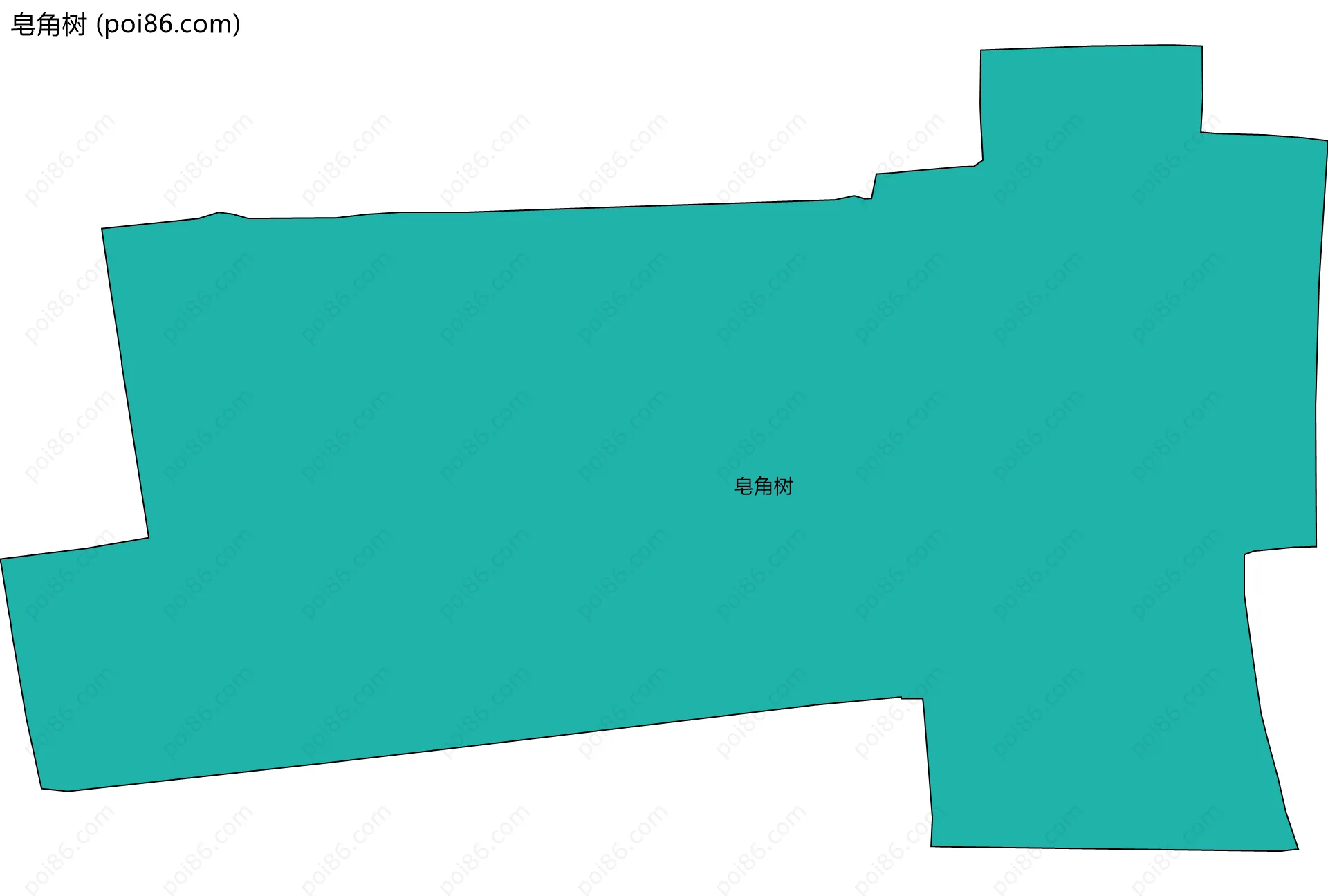 皂角树边界地图
