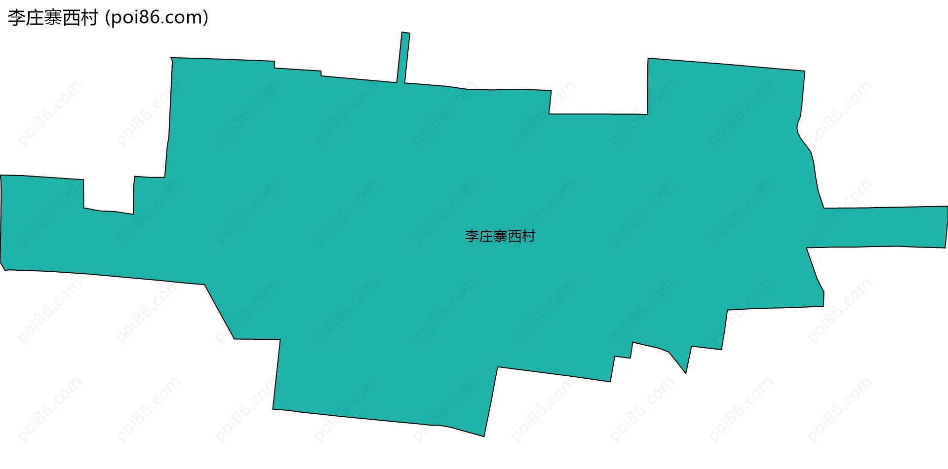 李庄寨西村边界地图