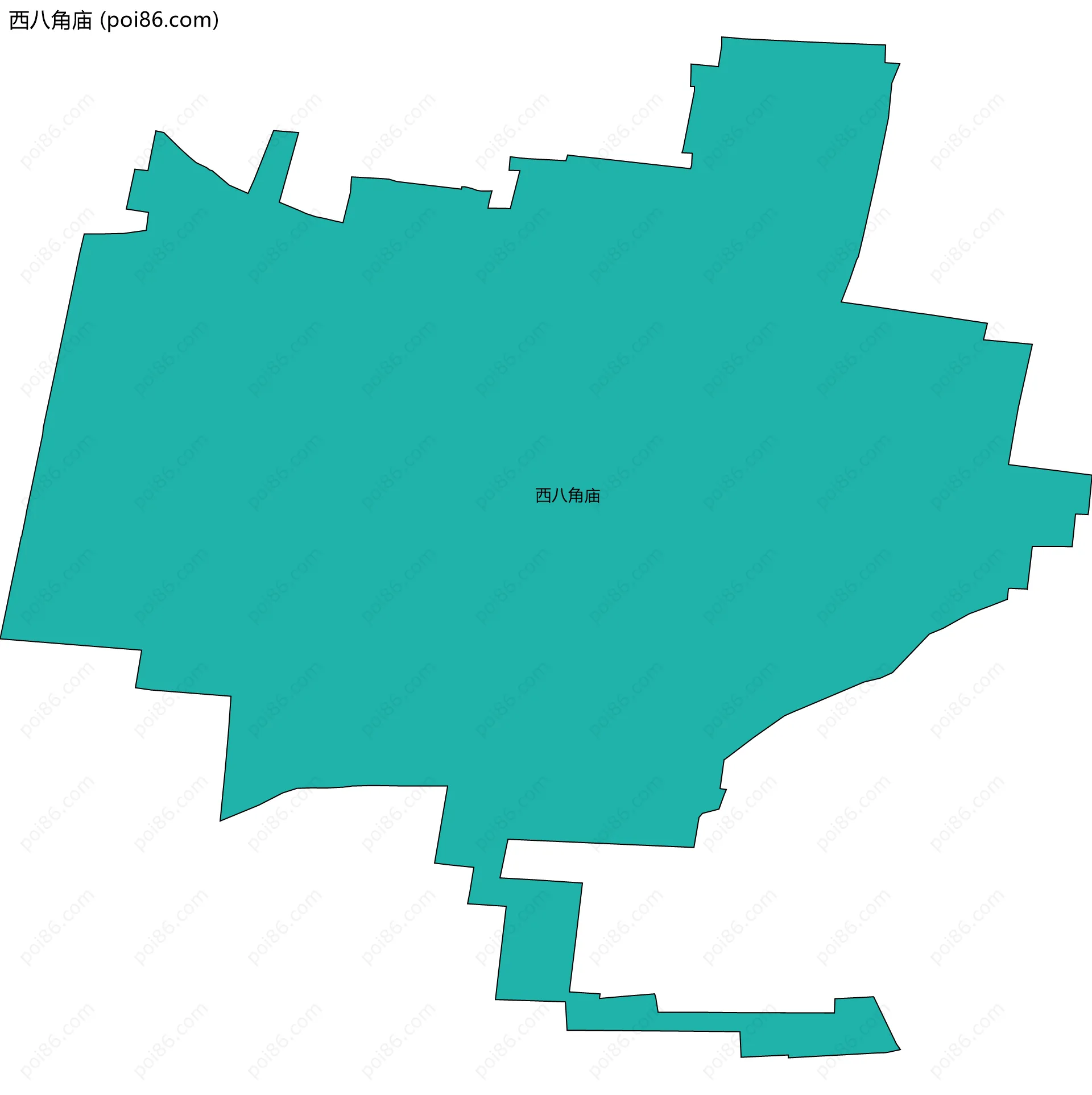 西八角庙边界地图