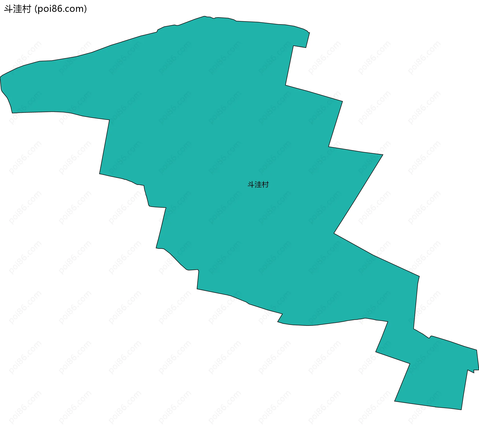 斗洼村边界地图