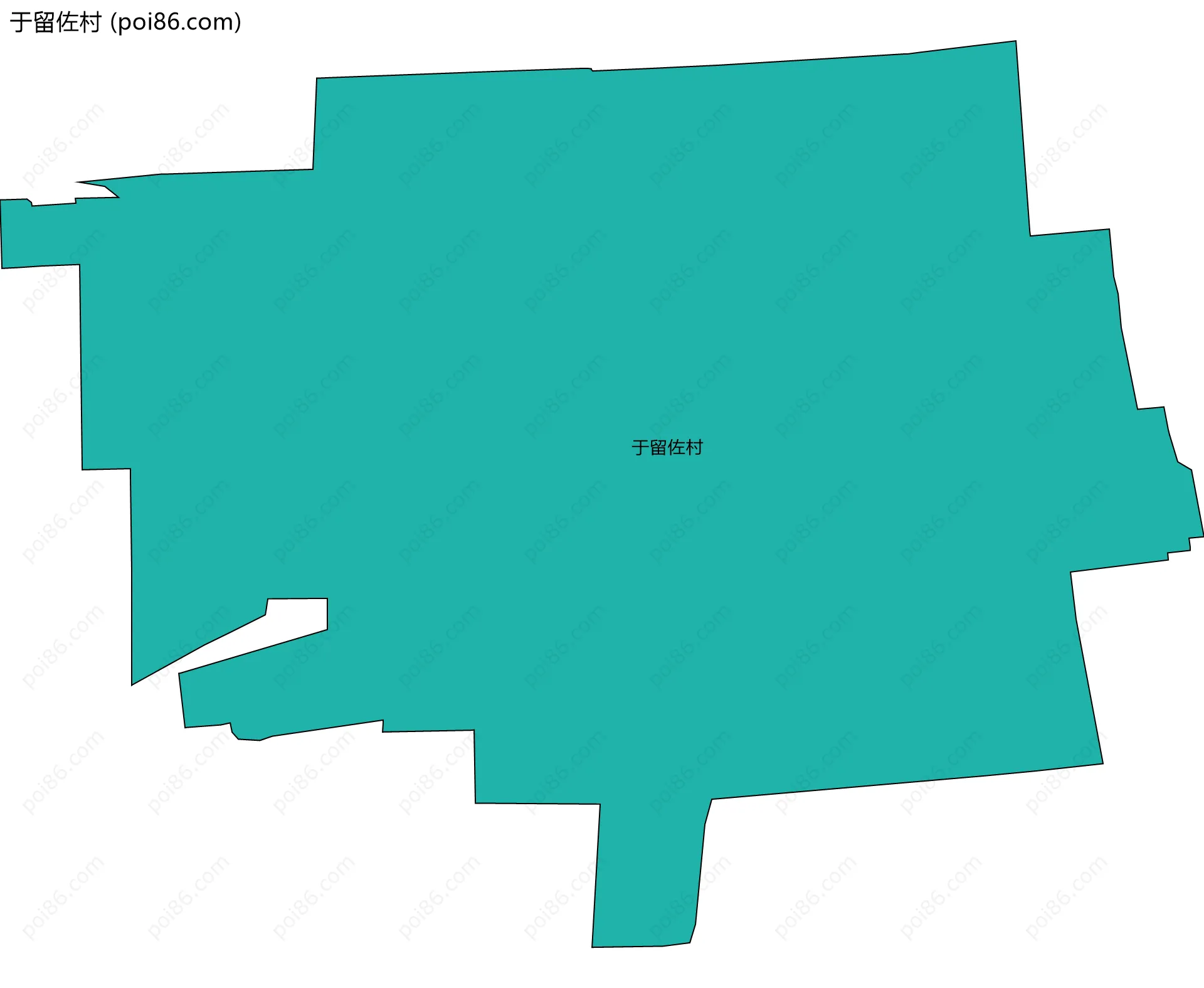 于留佐村边界地图