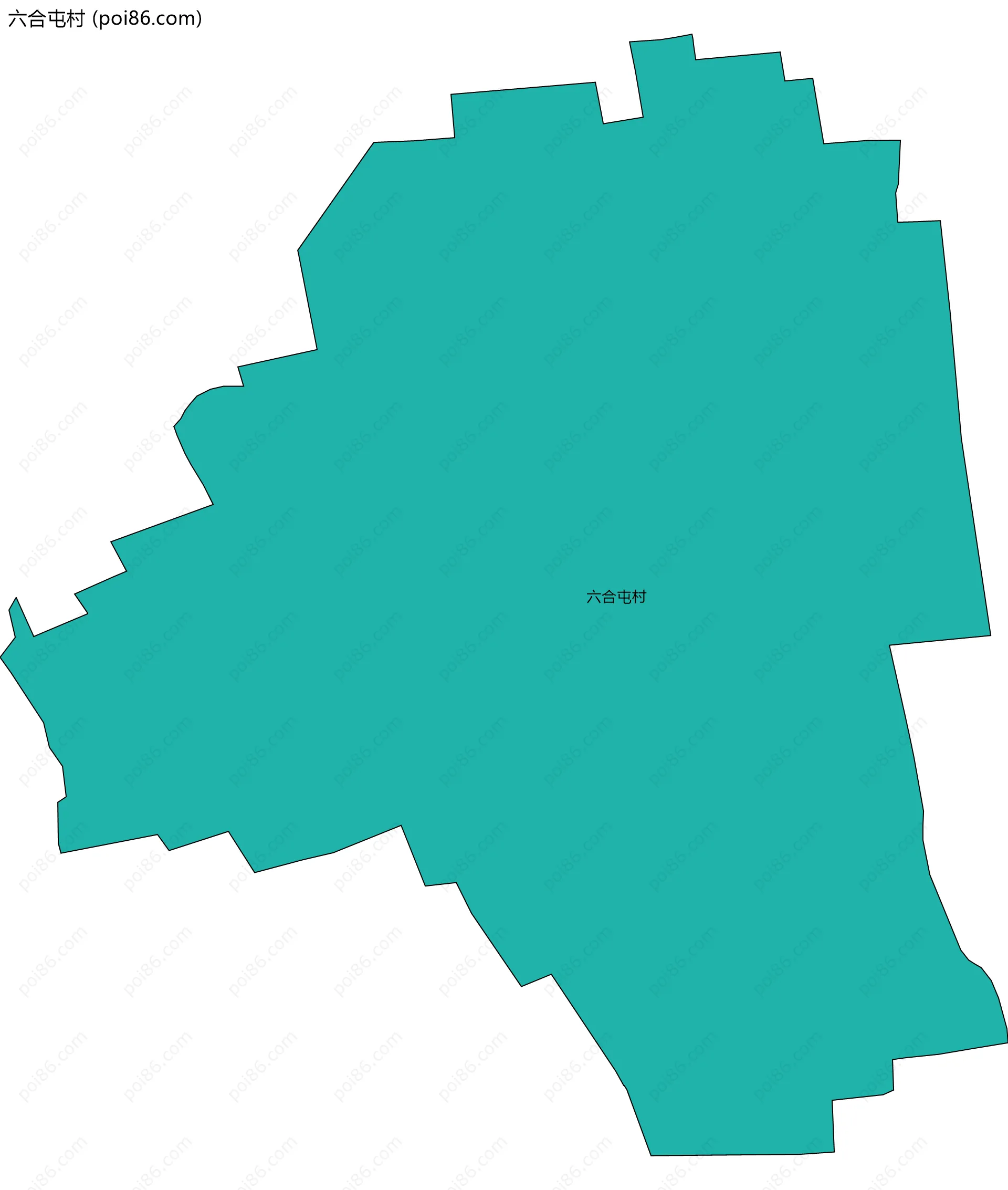 六合屯村边界地图