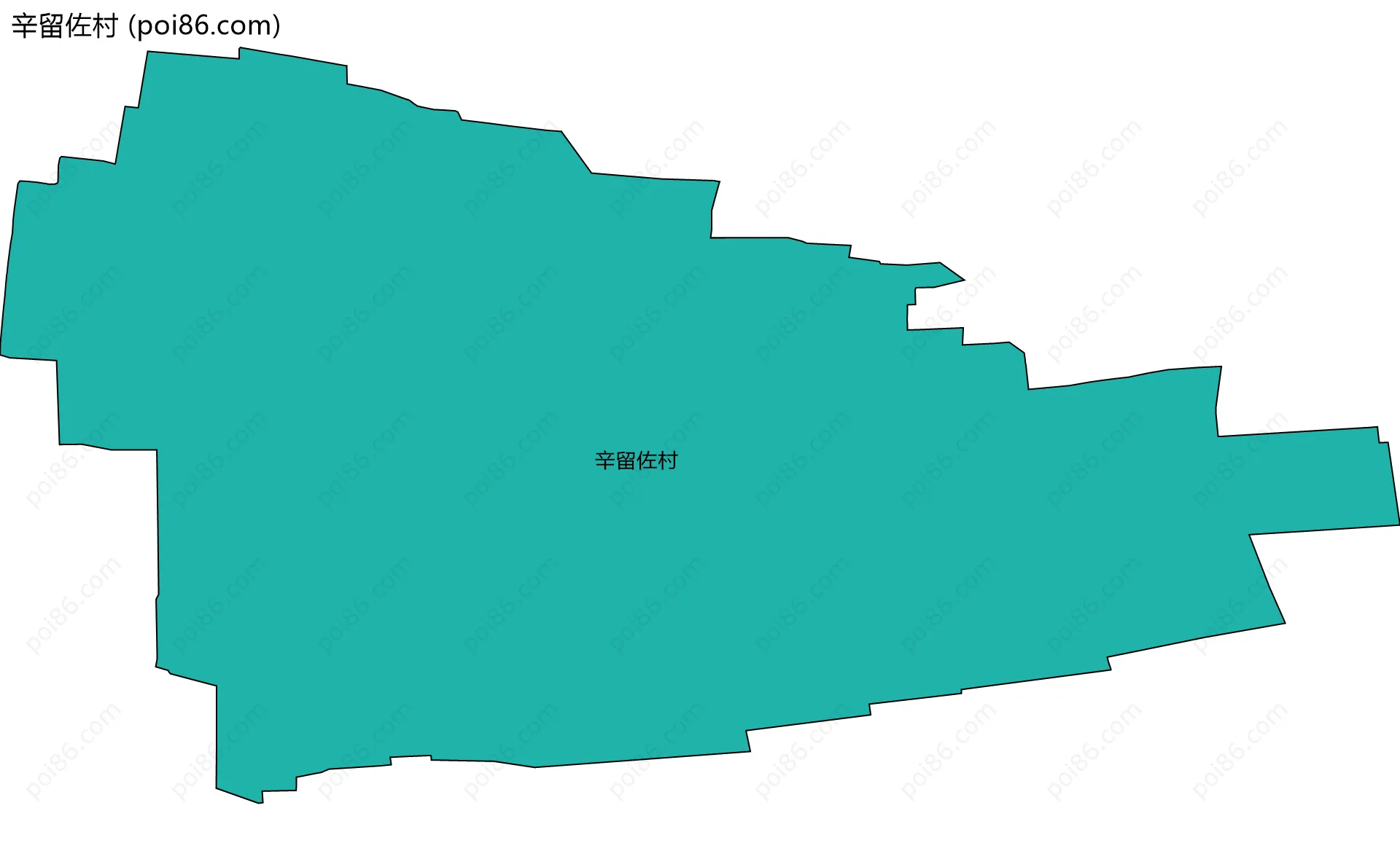 辛留佐村边界地图