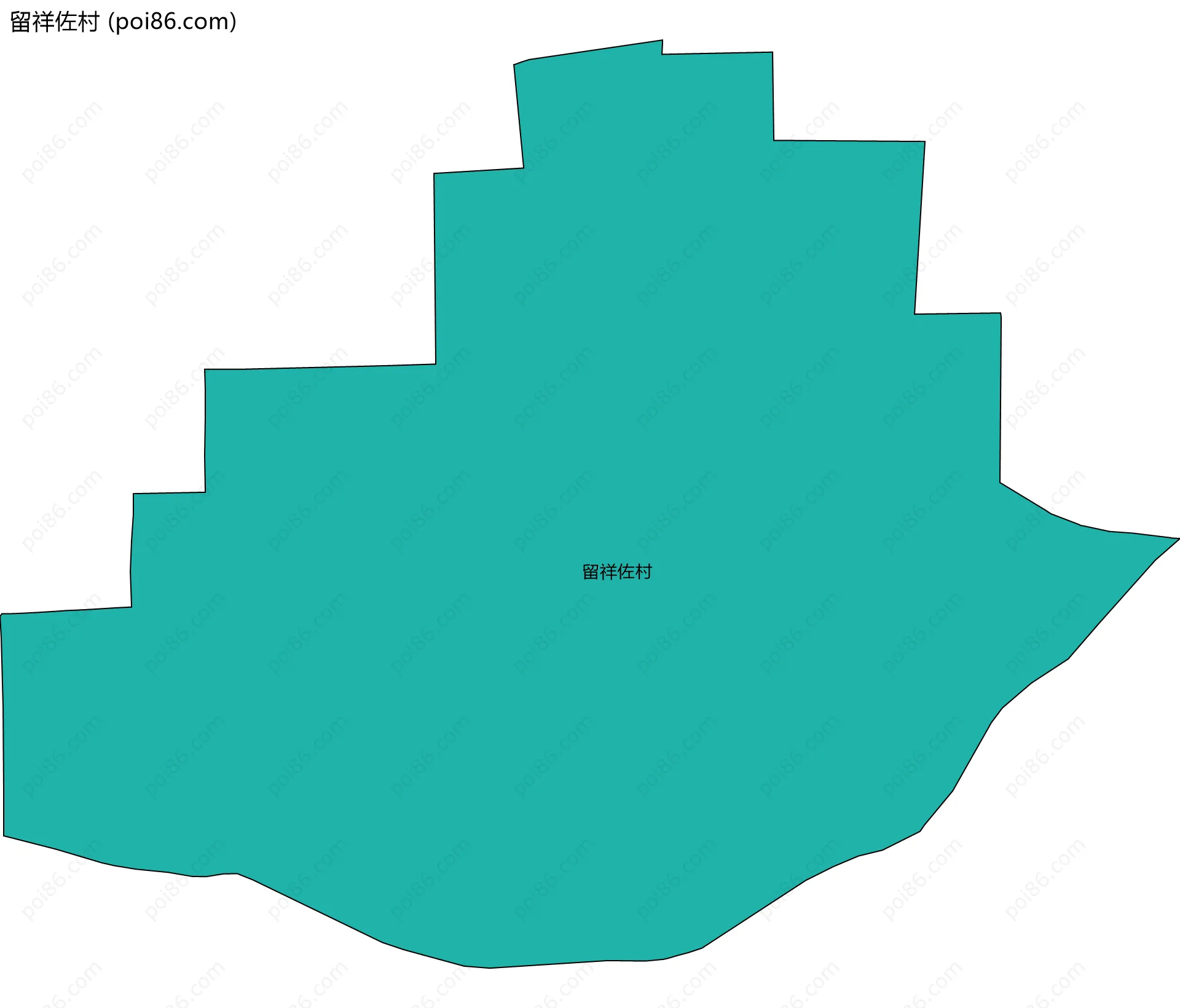 留祥佐村边界地图