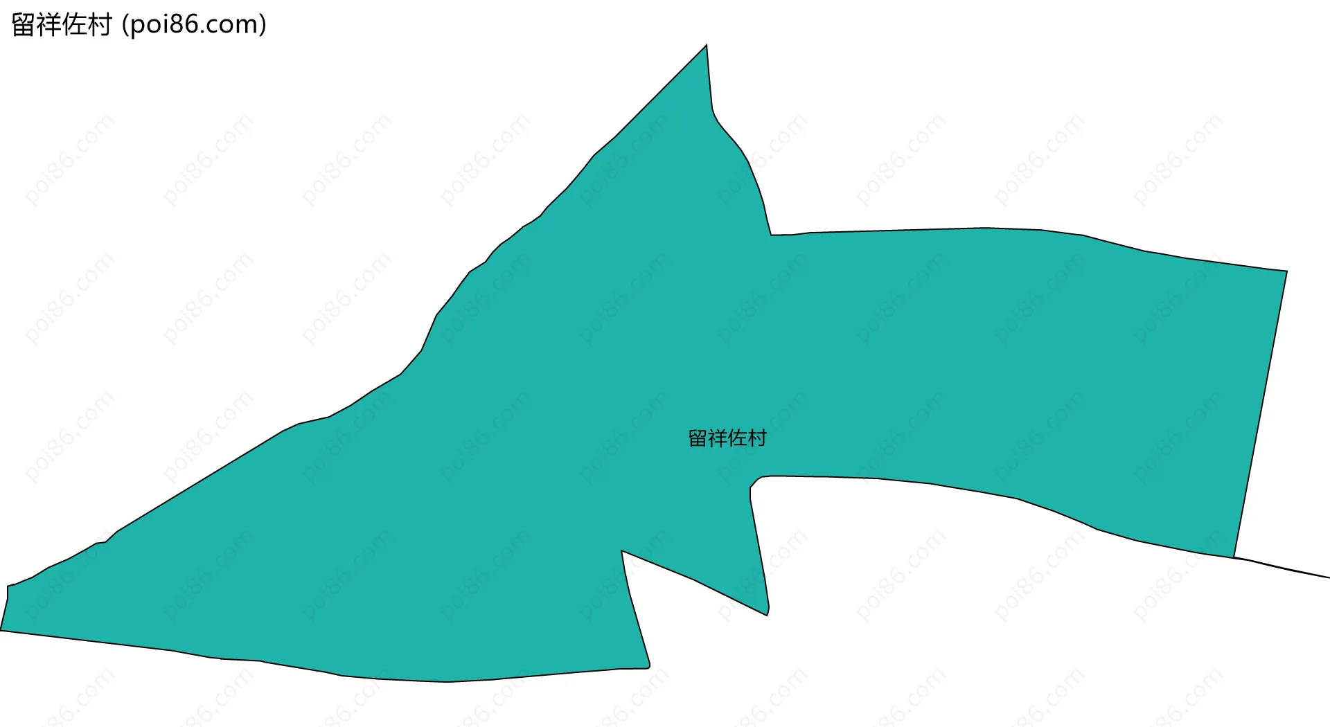 留祥佐村边界地图