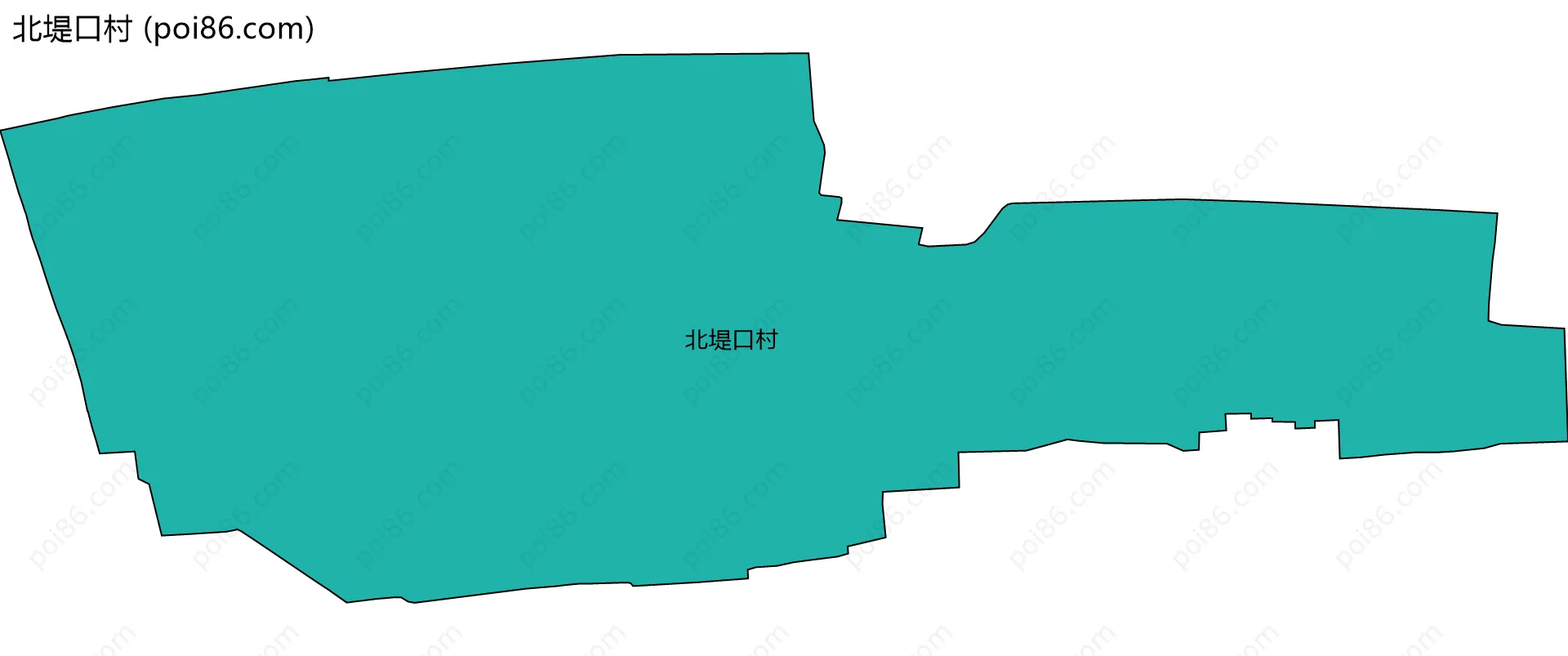 北堤口村边界地图