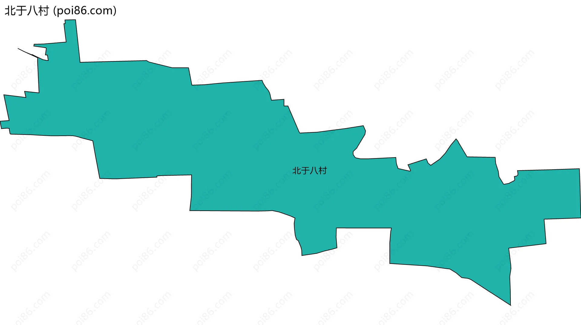 北于八村边界地图