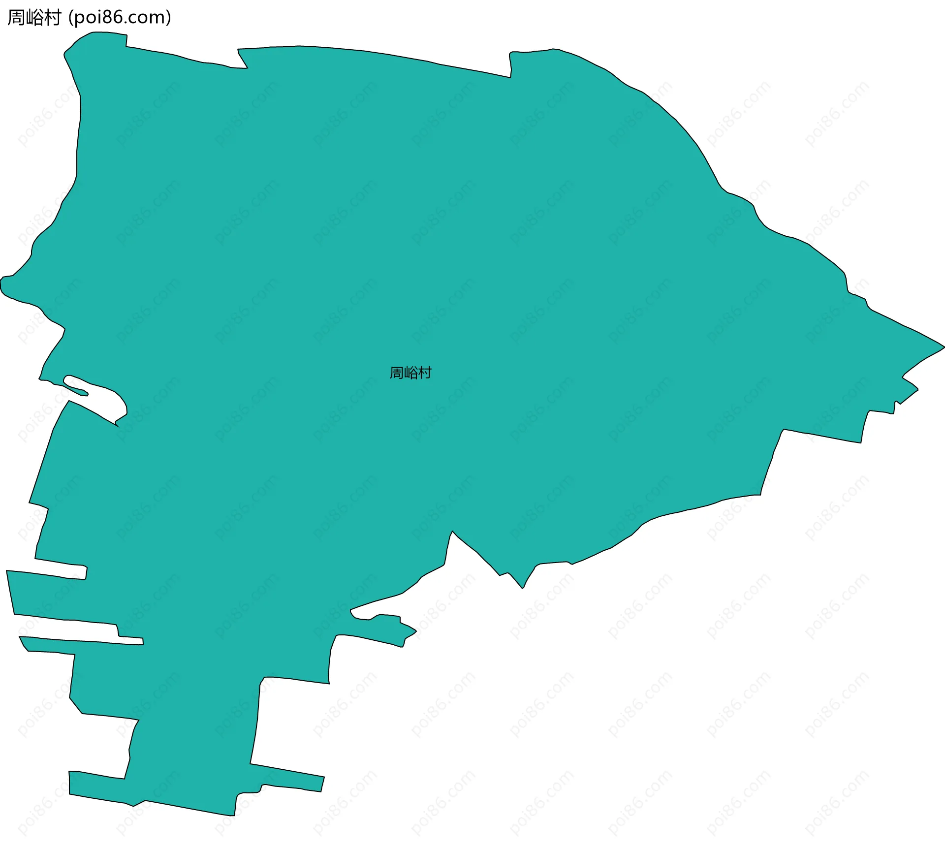 周峪村边界地图