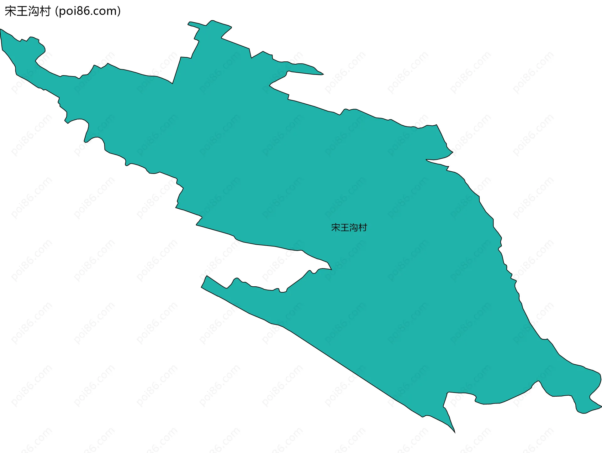 宋王沟村边界地图