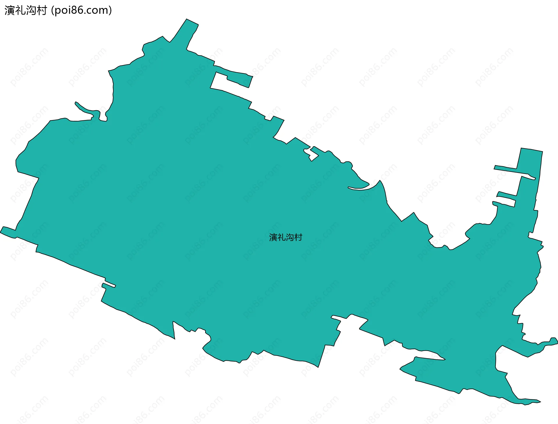 演礼沟村边界地图