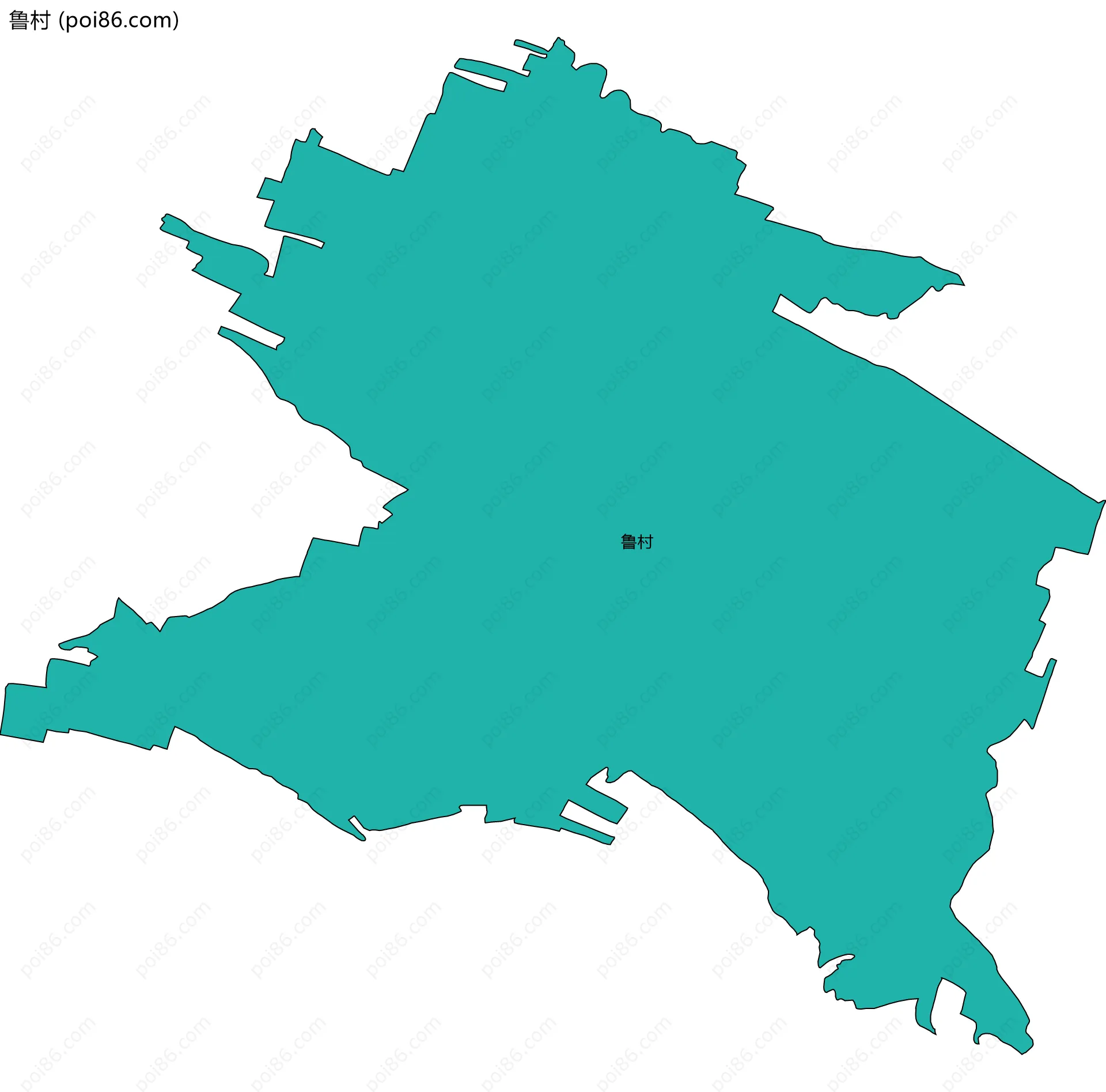 鲁村边界地图
