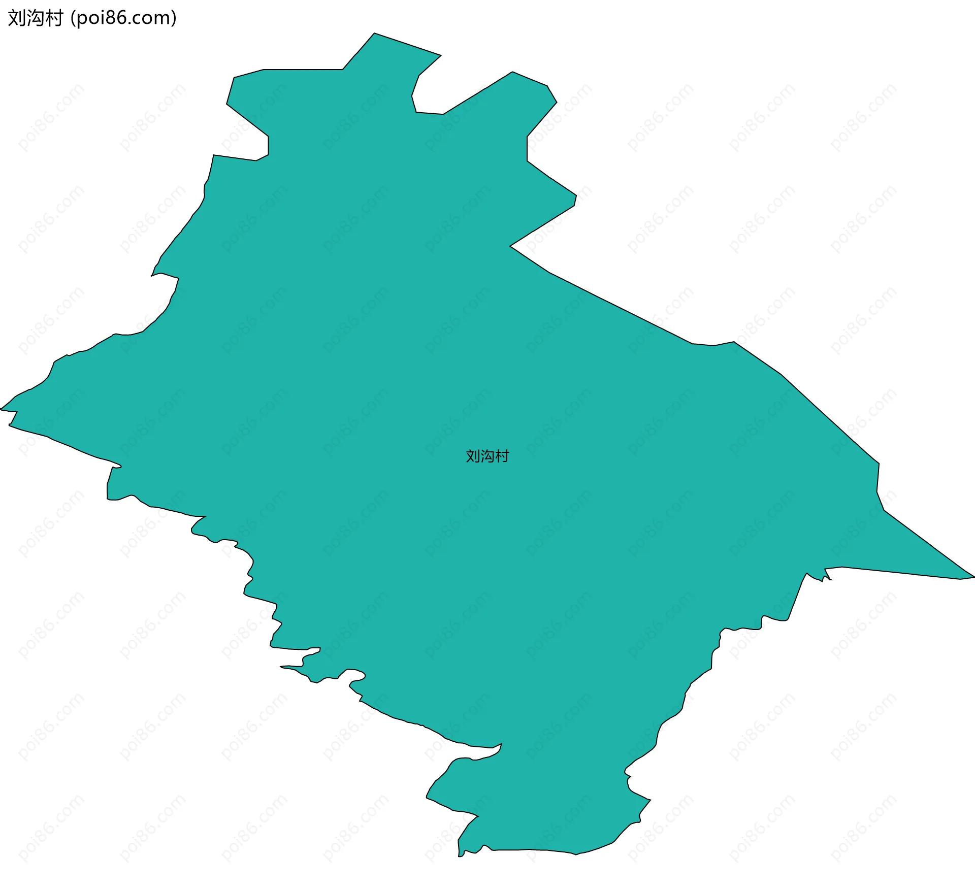 刘沟村边界地图