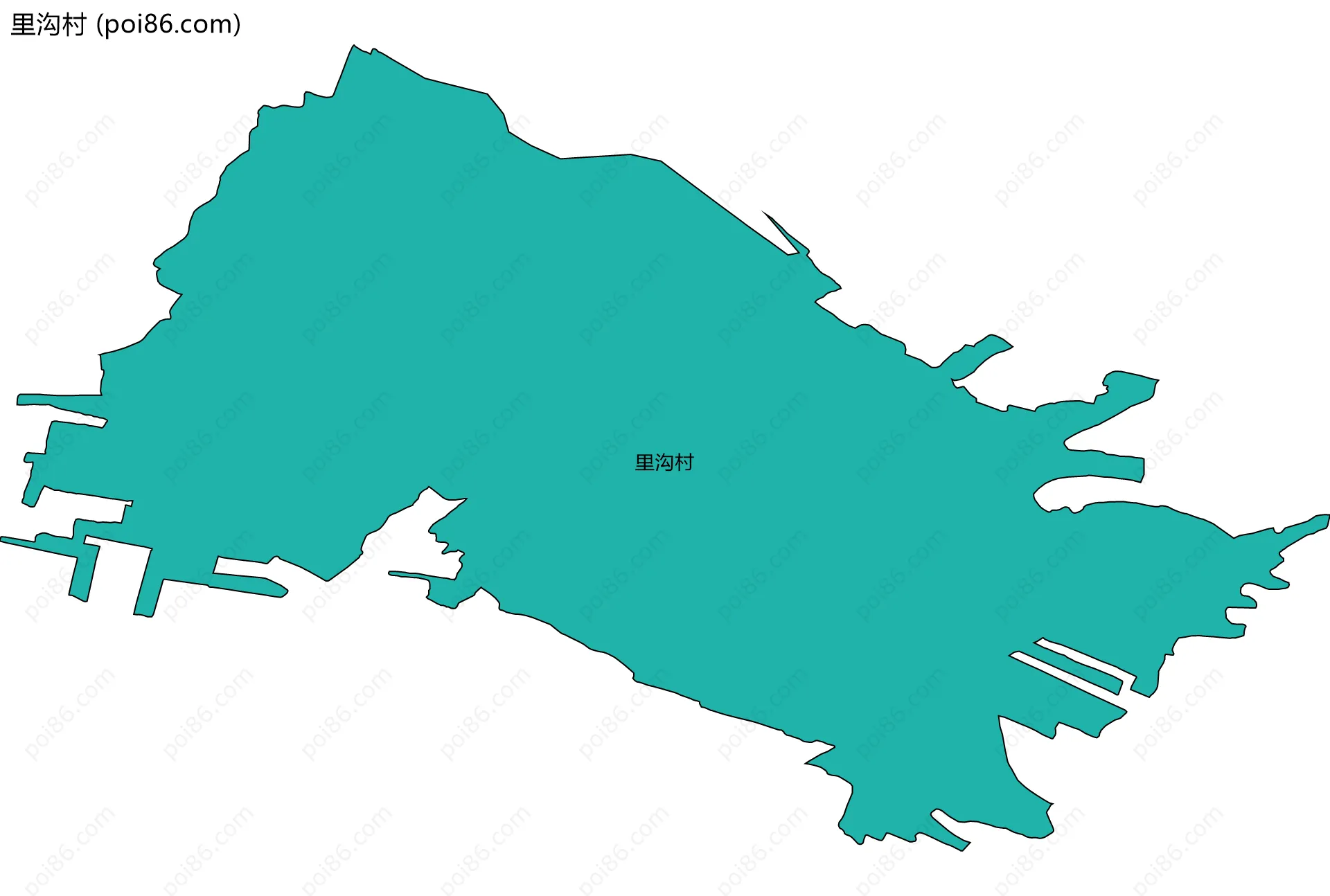 里沟村边界地图