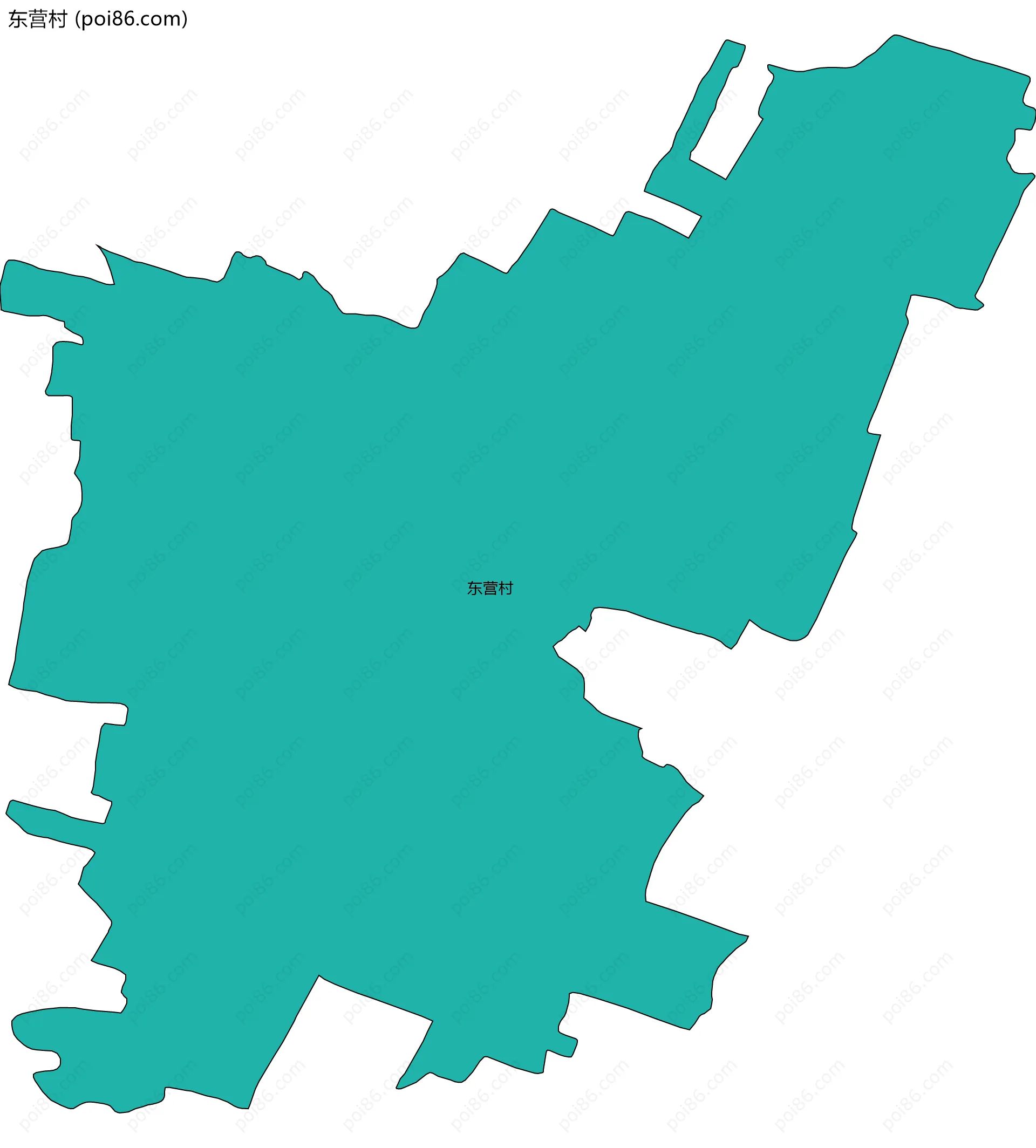 东营村边界地图