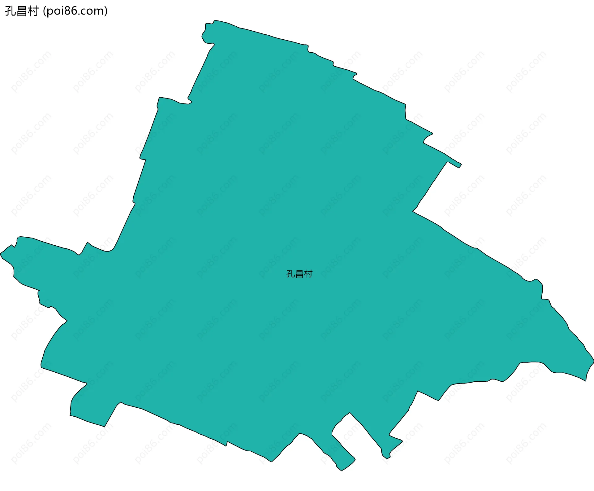 孔昌村边界地图