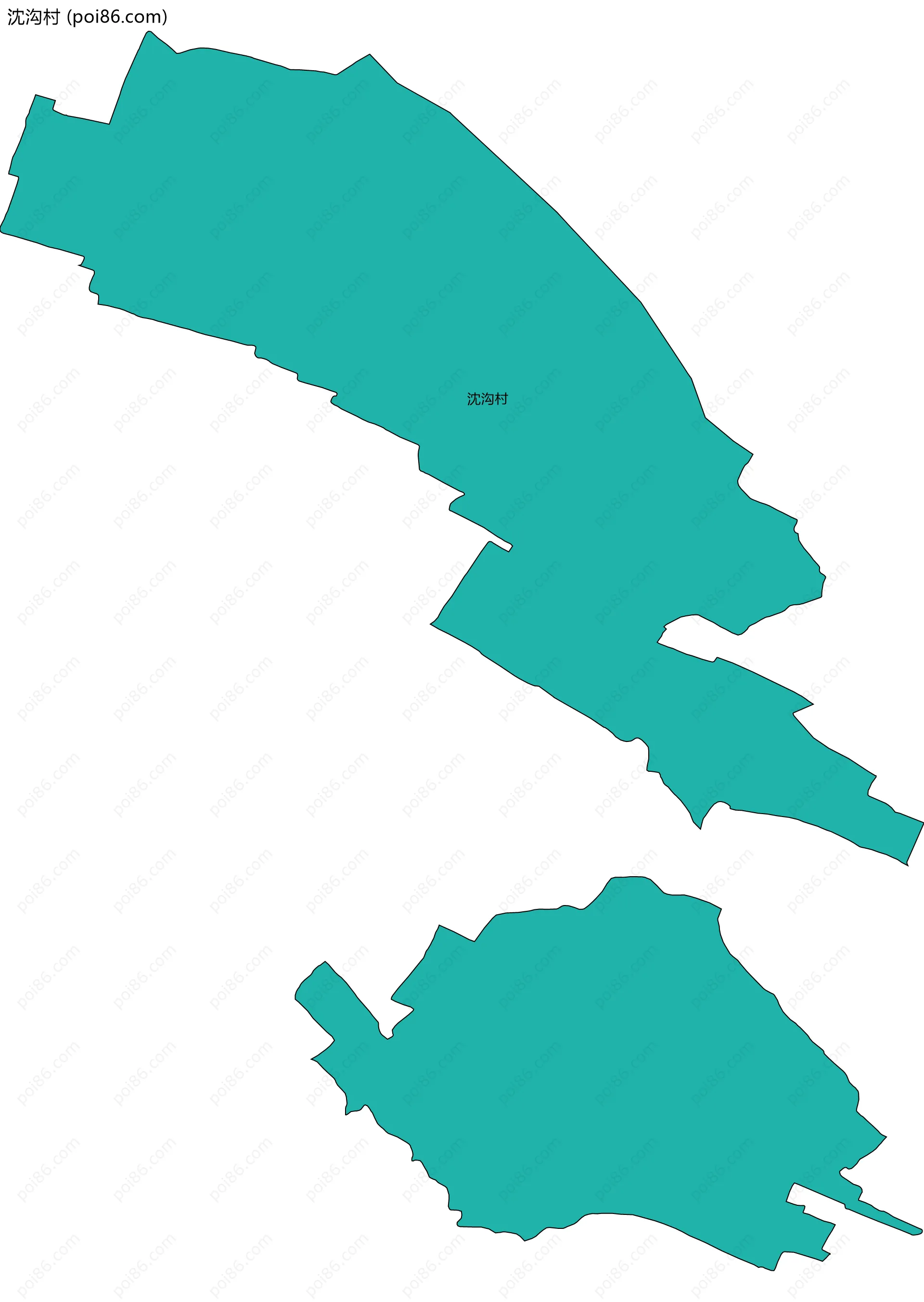 沈沟村边界地图