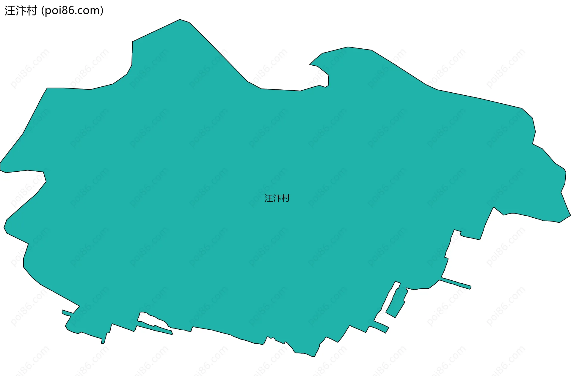汪汴村边界地图