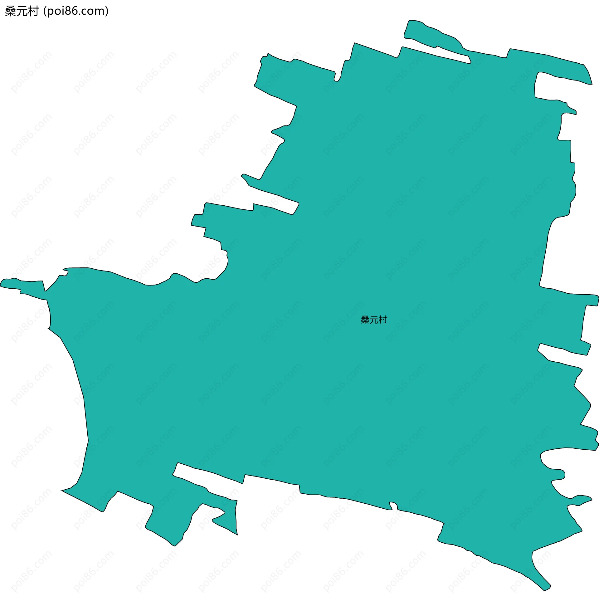 桑元村边界地图