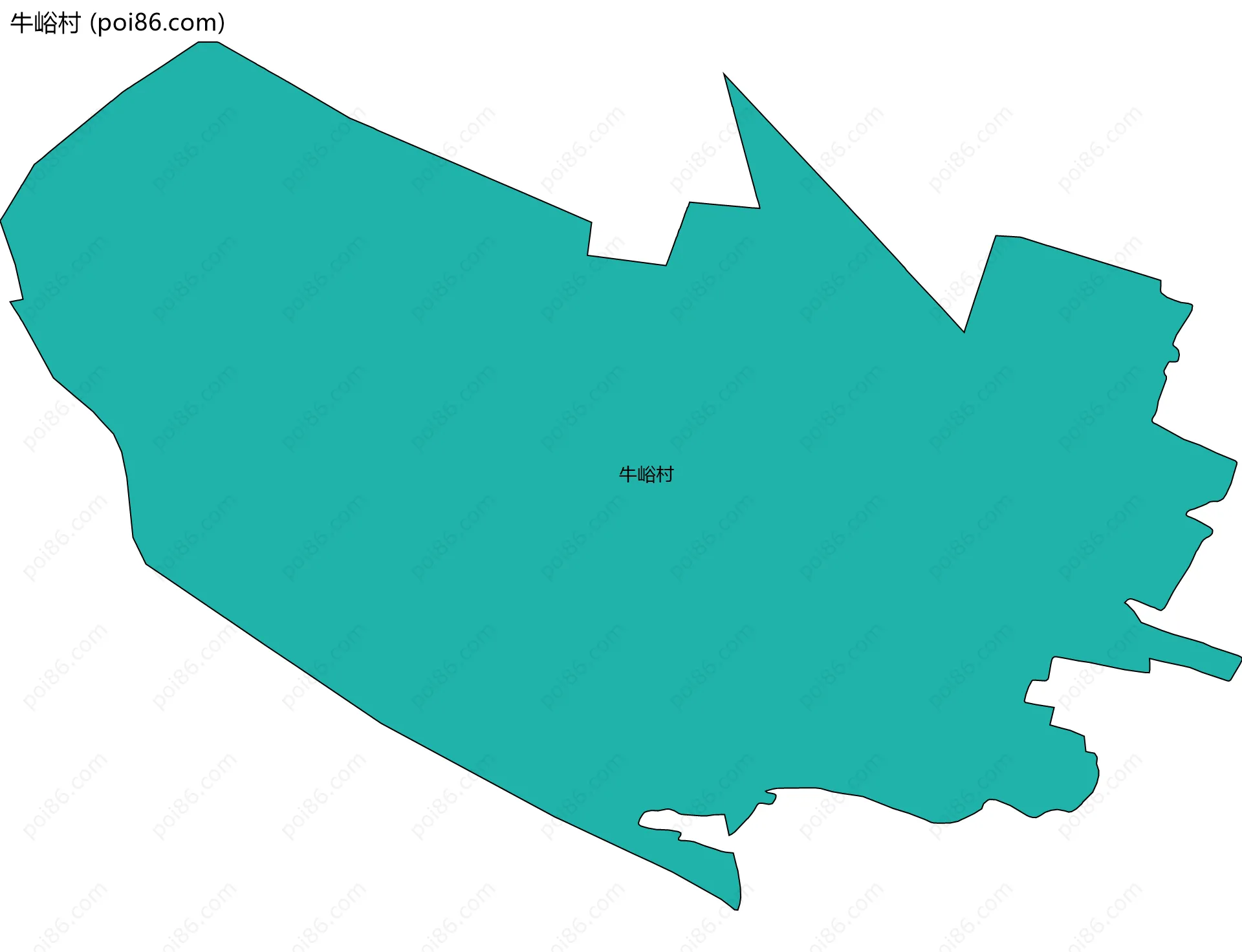 牛峪村边界地图