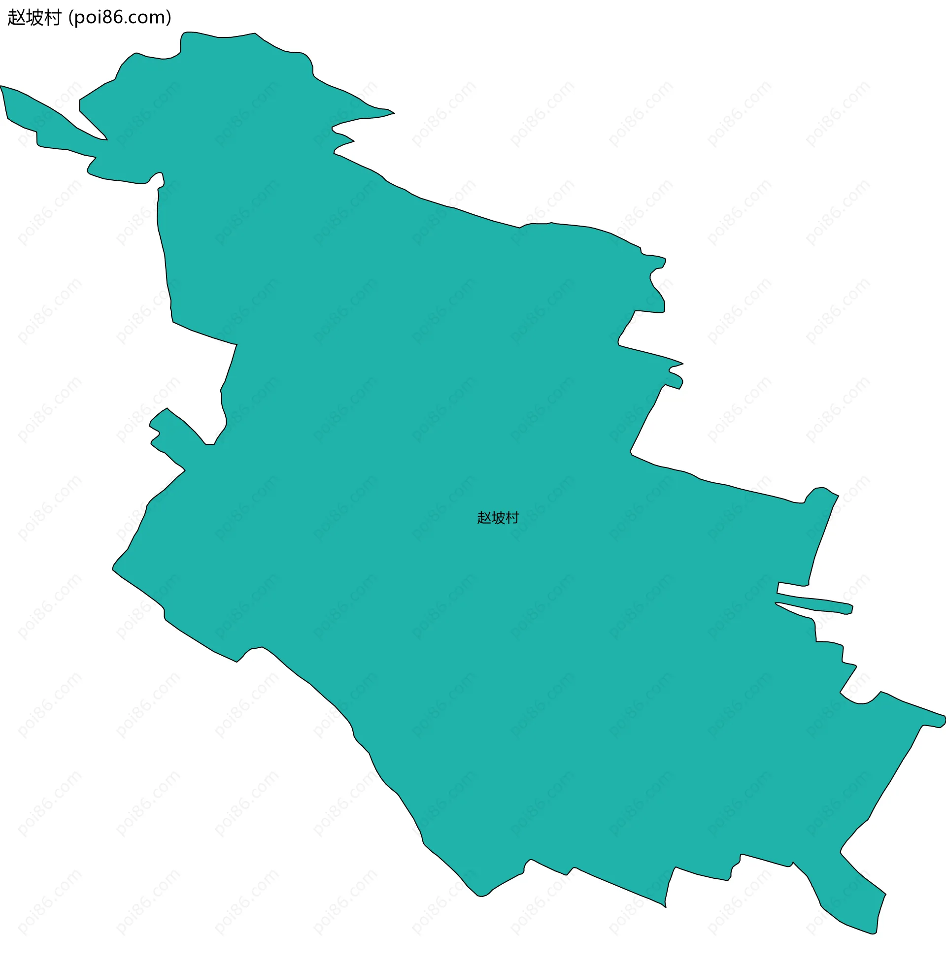 赵坡村边界地图