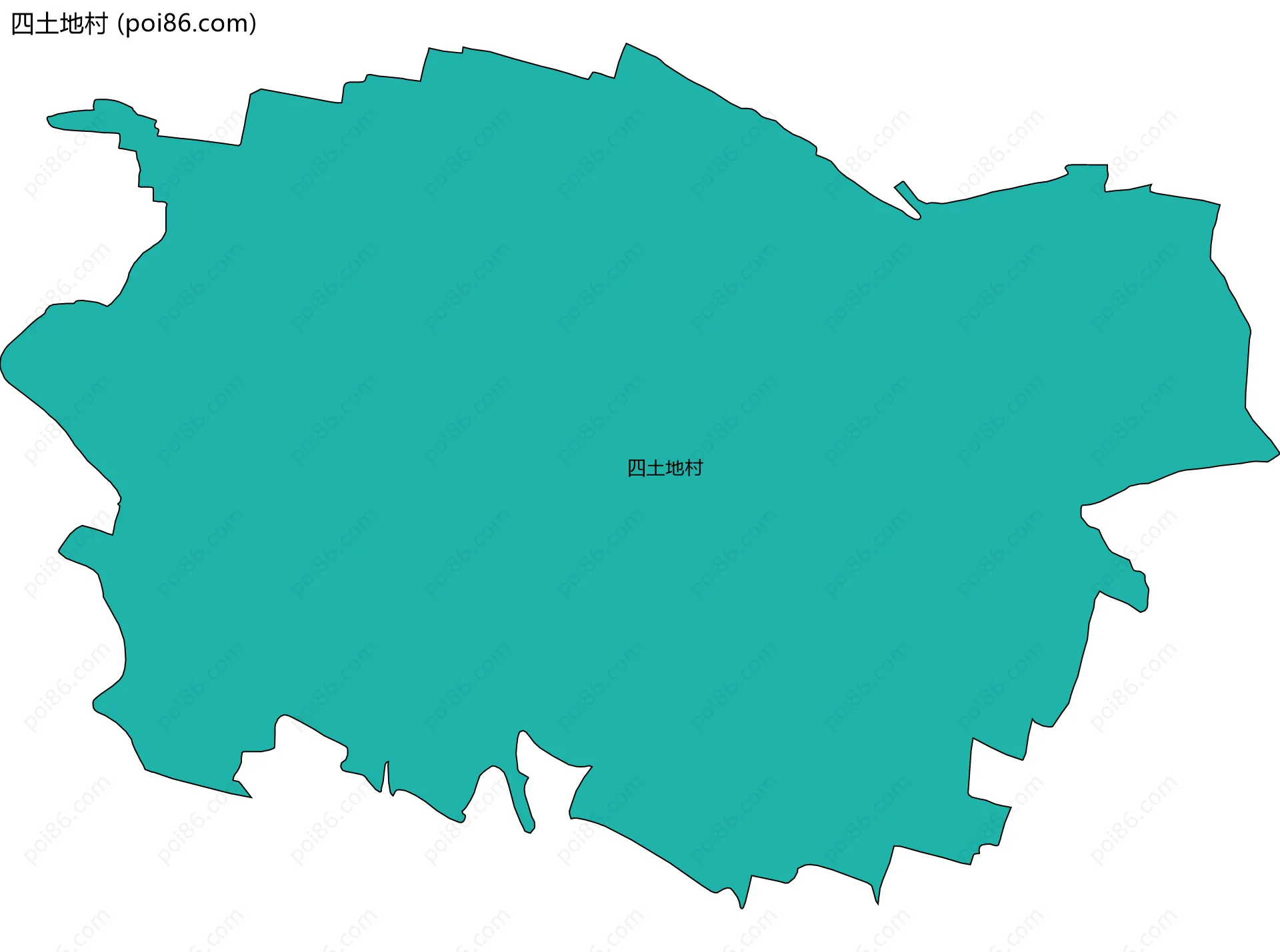 四土地村边界地图