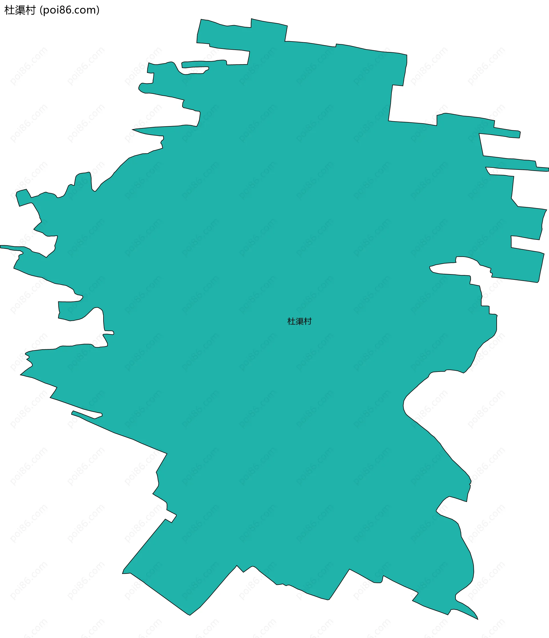 杜渠村边界地图