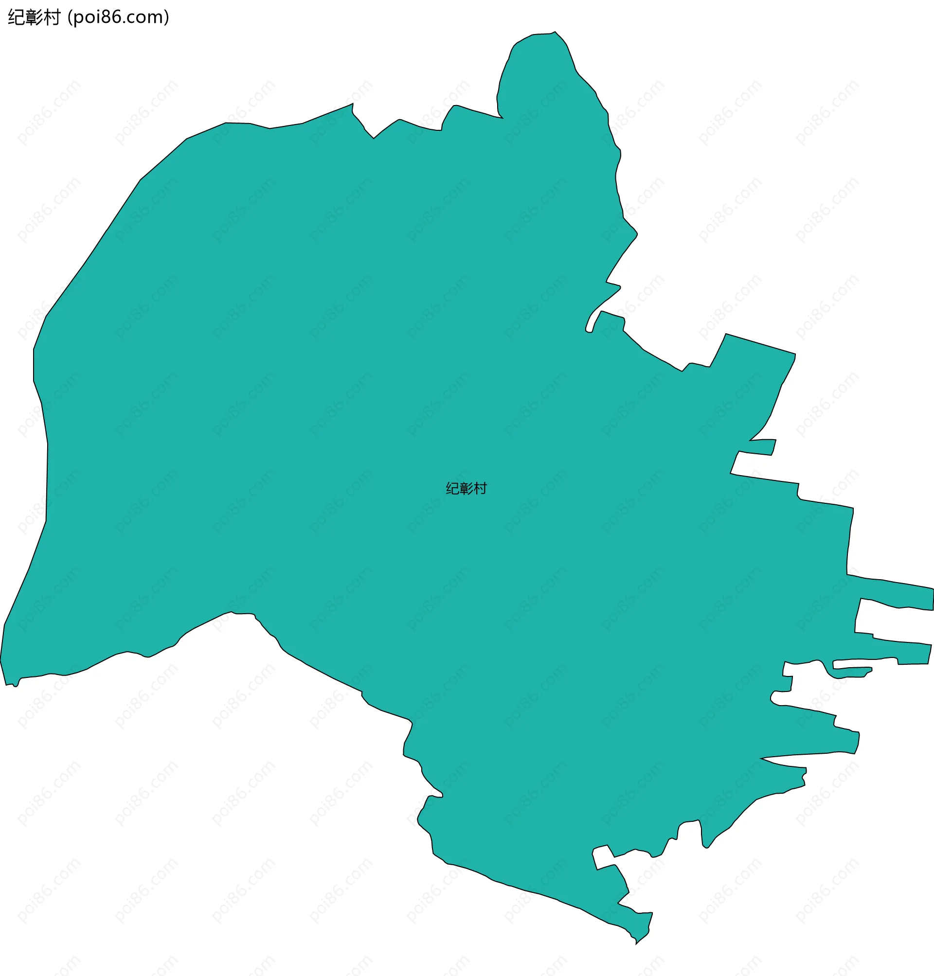 纪彰村边界地图