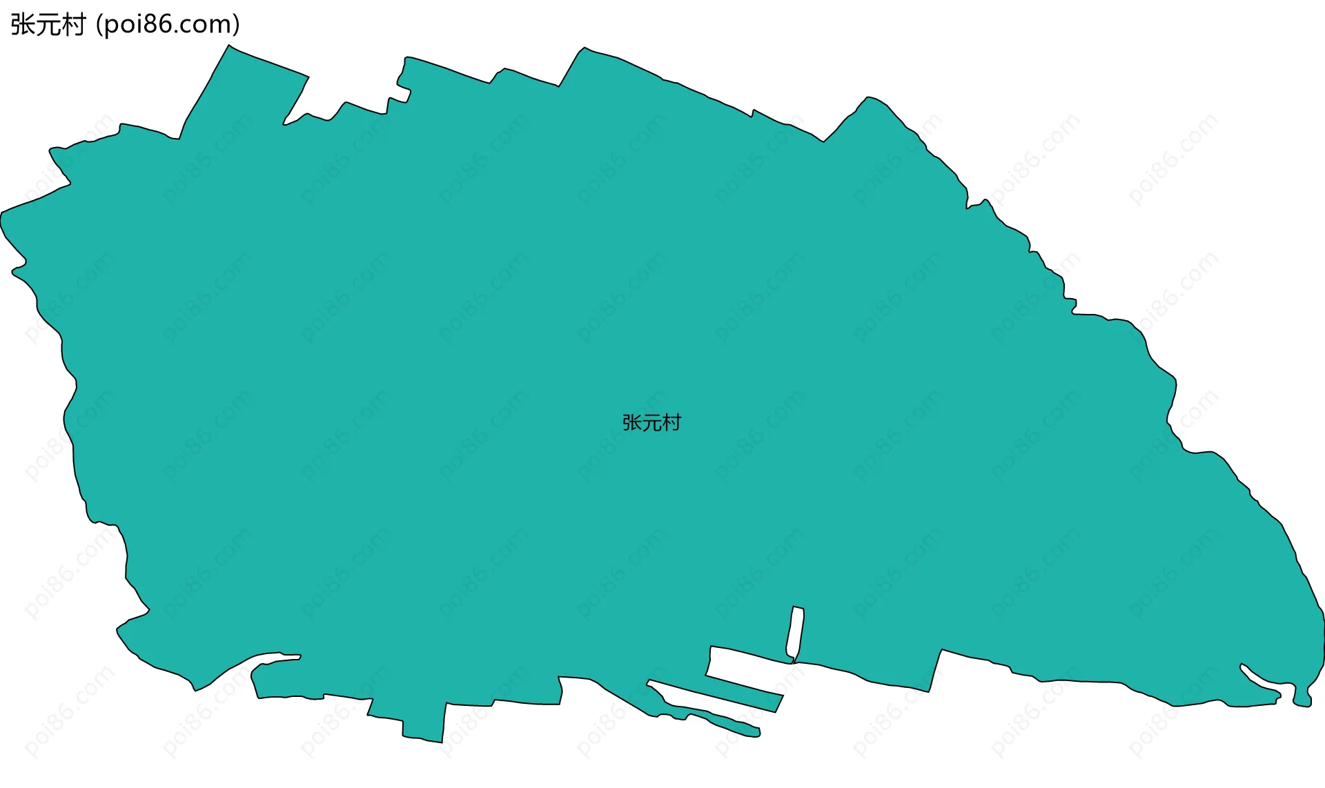 张元村边界地图