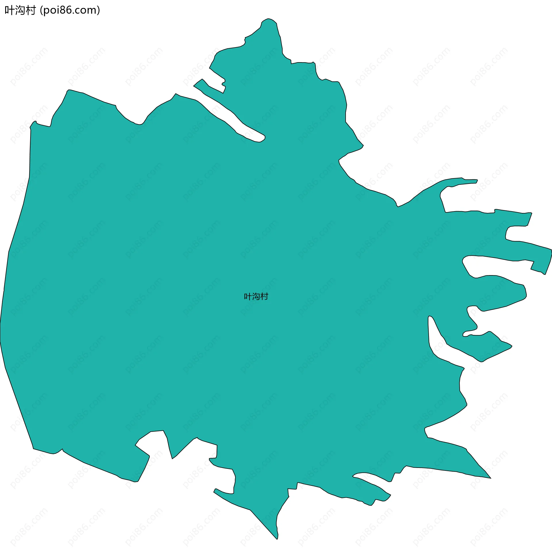 叶沟村边界地图