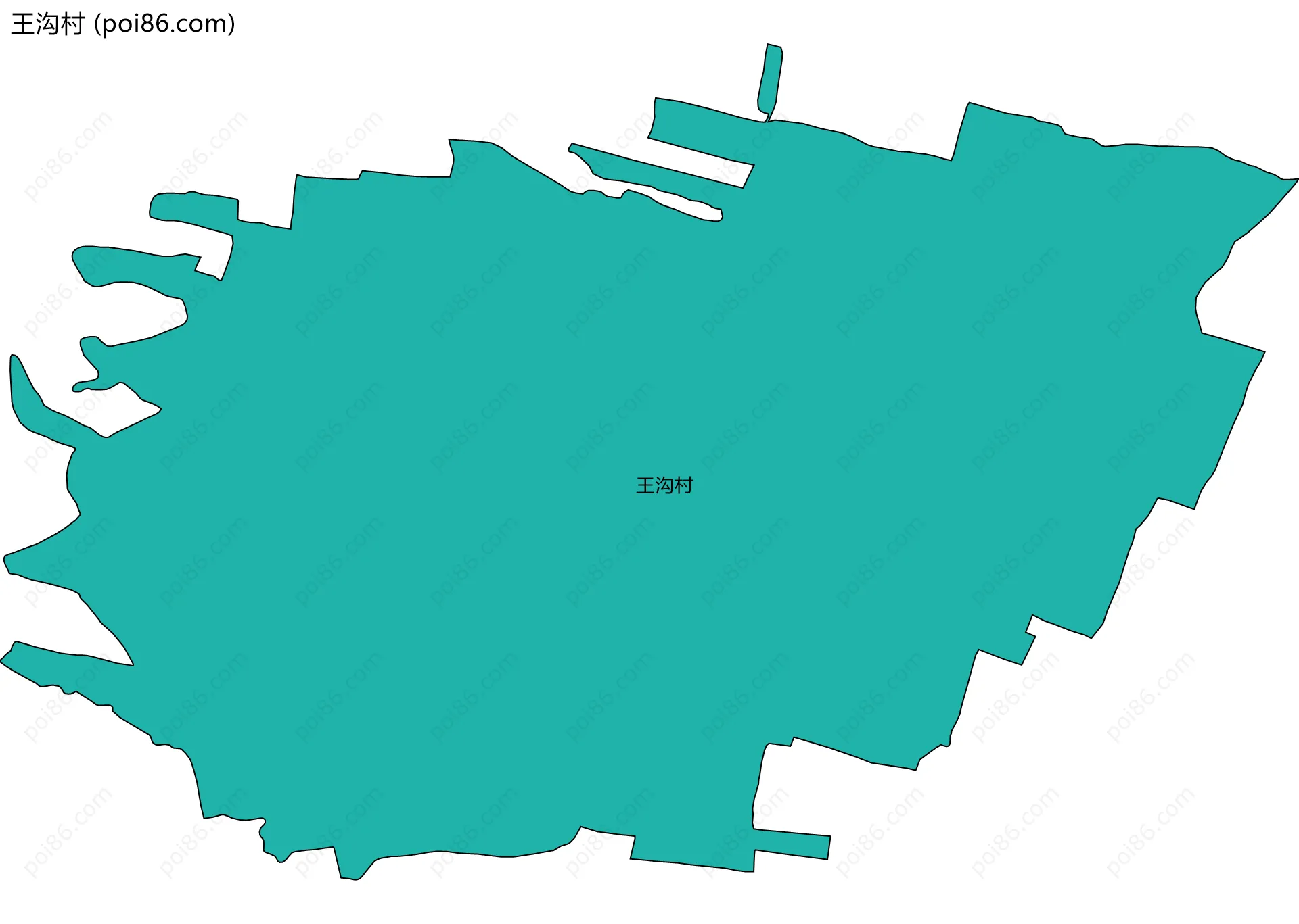 王沟村边界地图