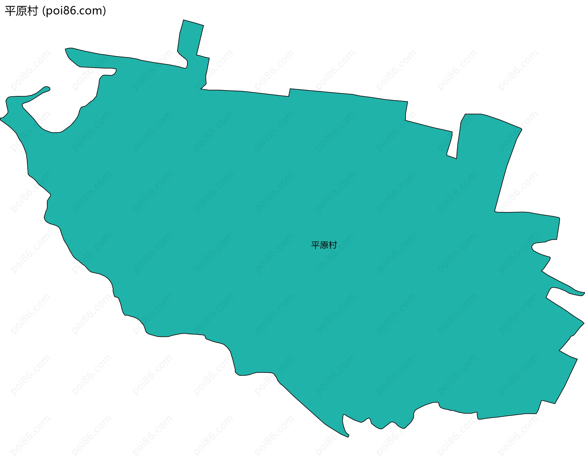 平原村边界地图