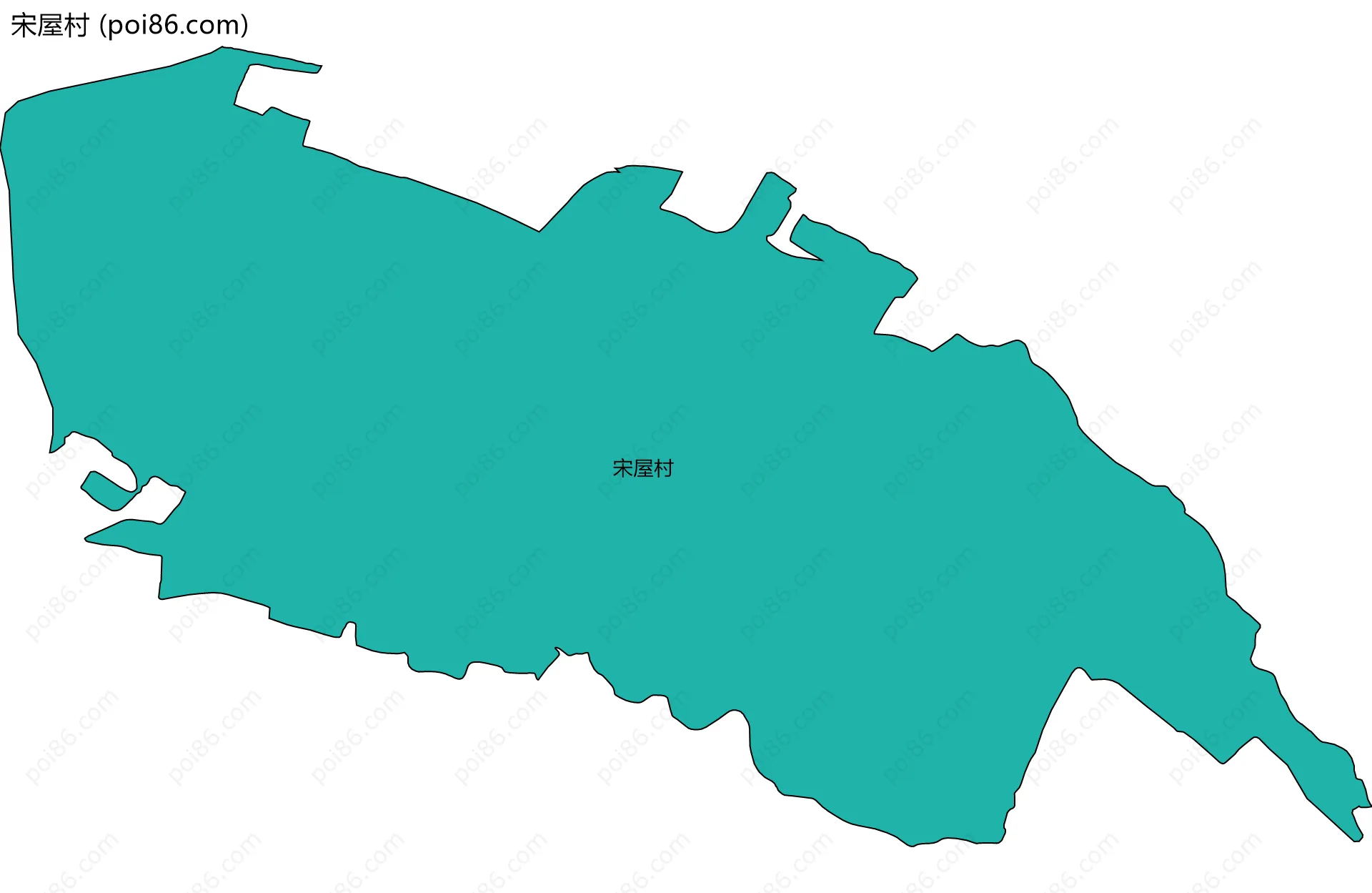 宋屋村边界地图
