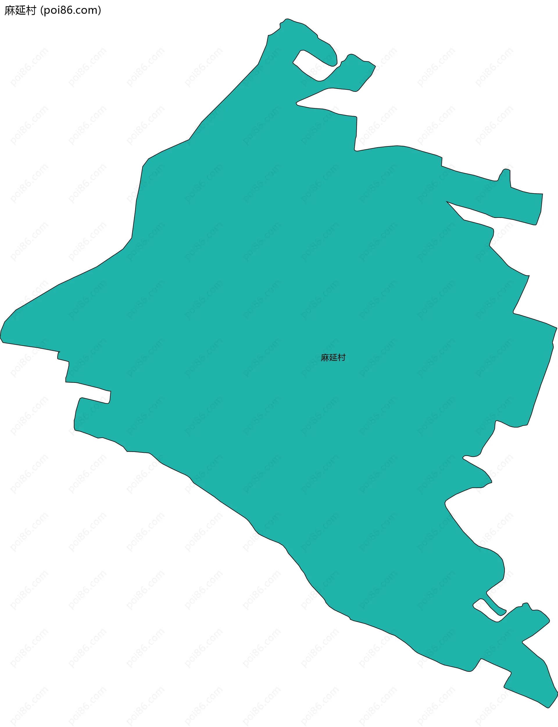 麻延村边界地图