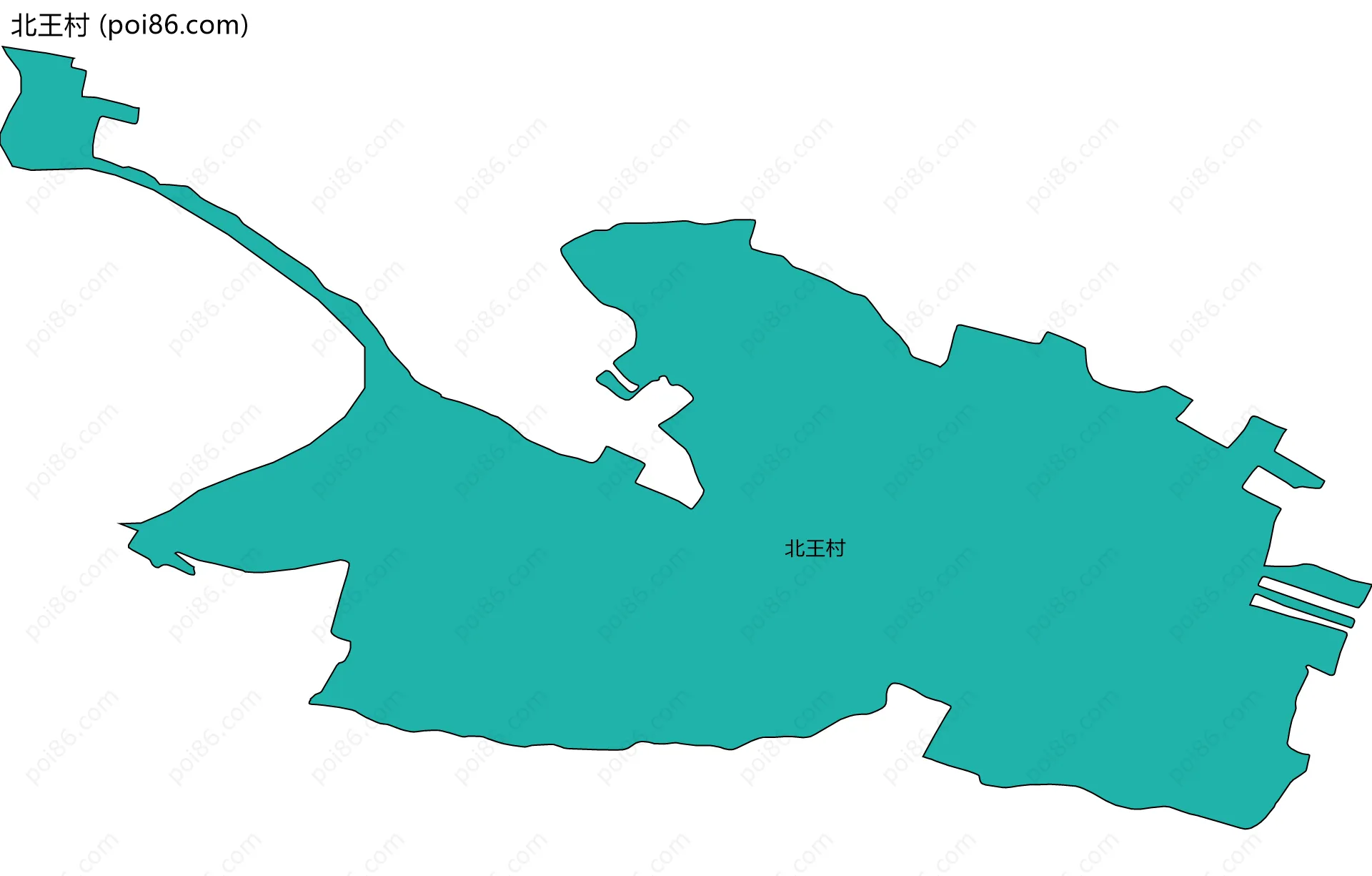 北王村边界地图