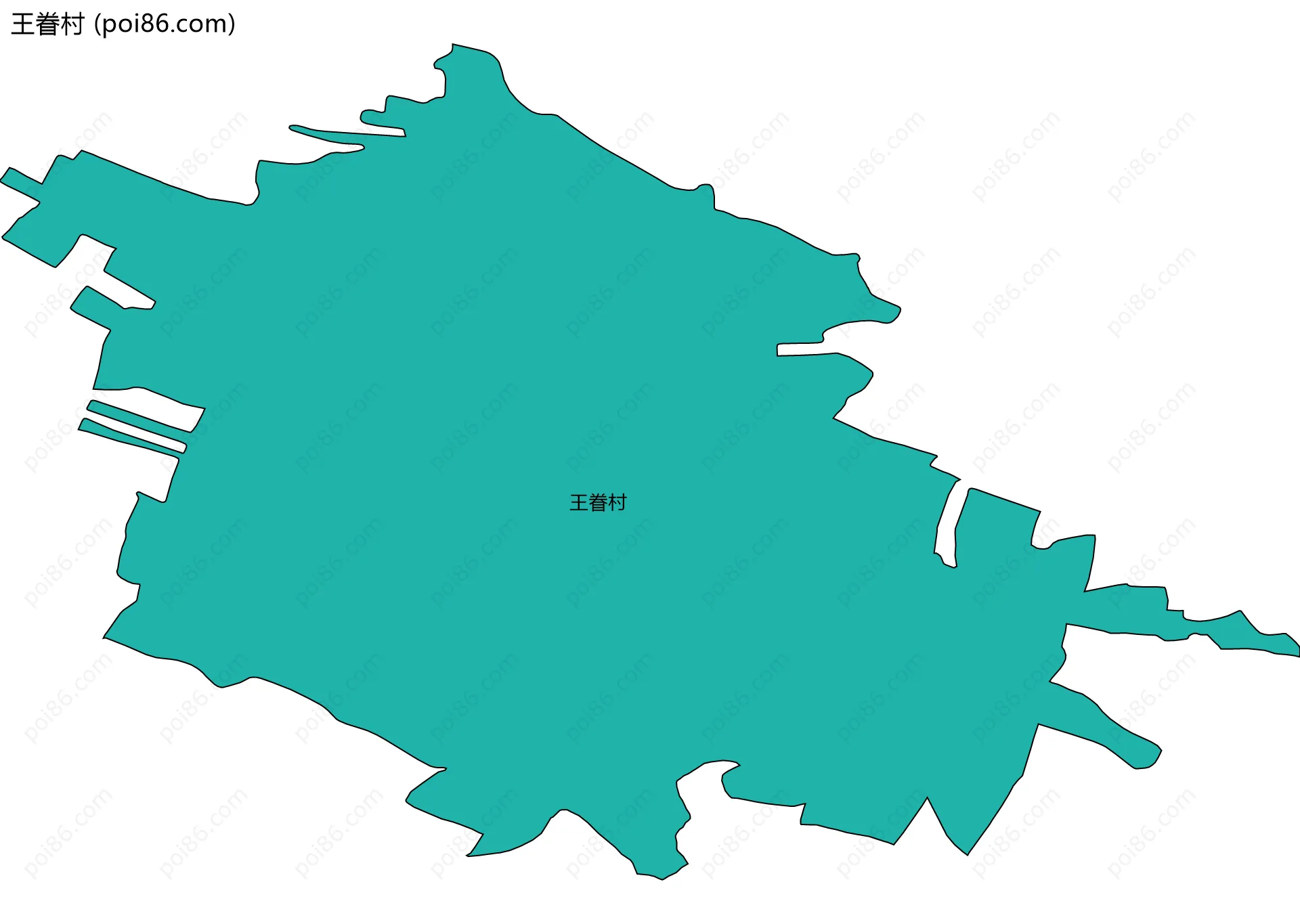 王眷村边界地图