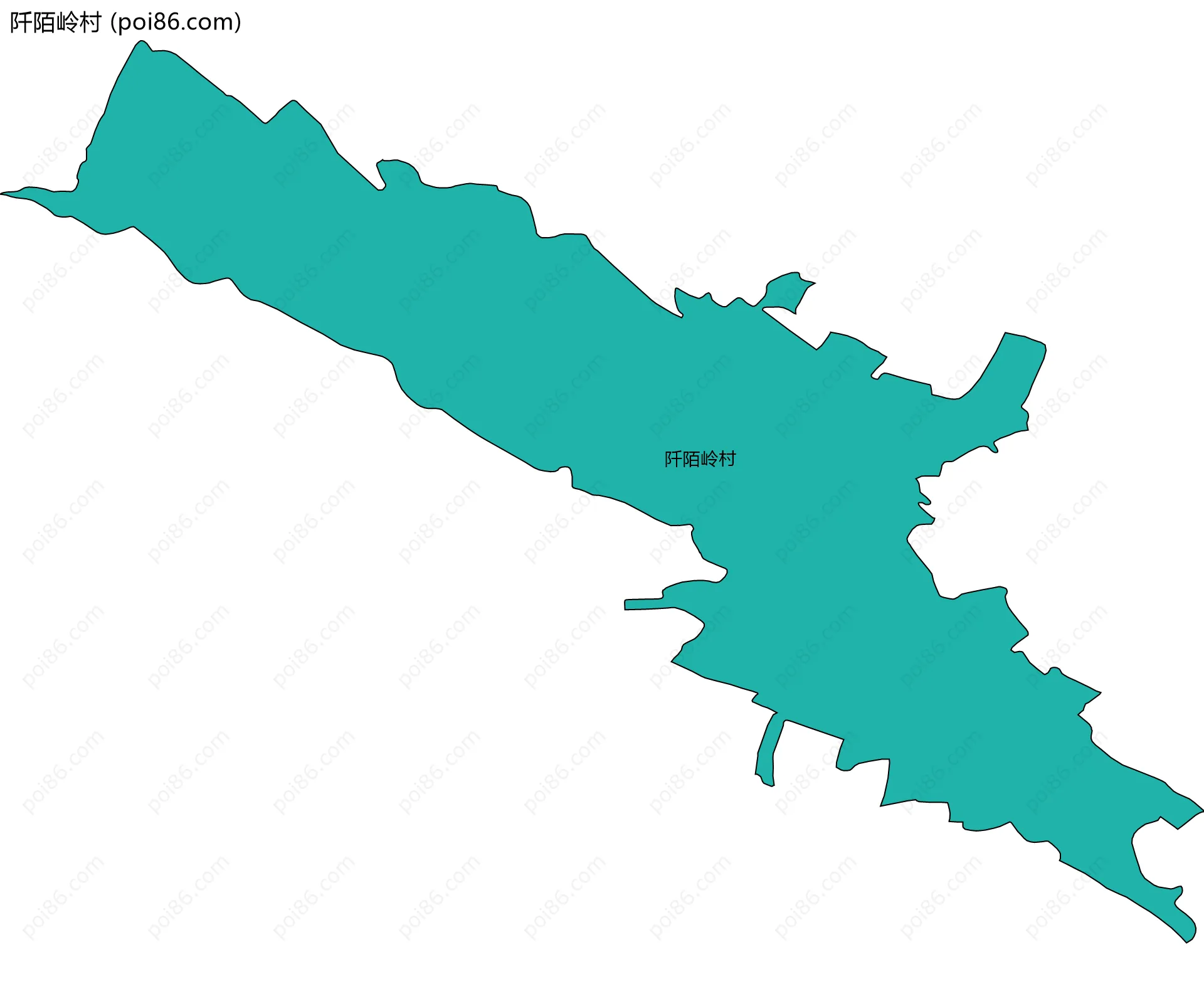 阡陌岭村边界地图