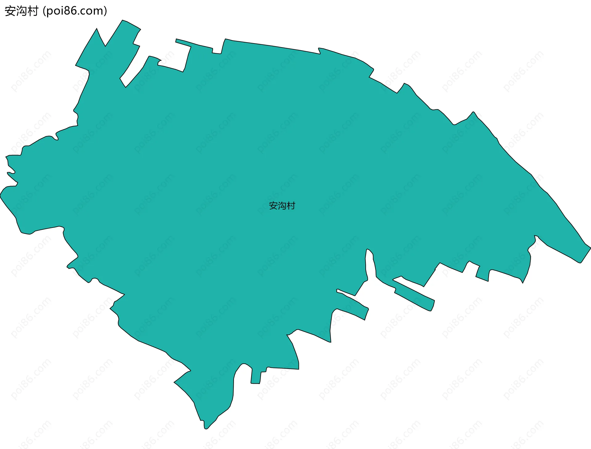 安沟村边界地图