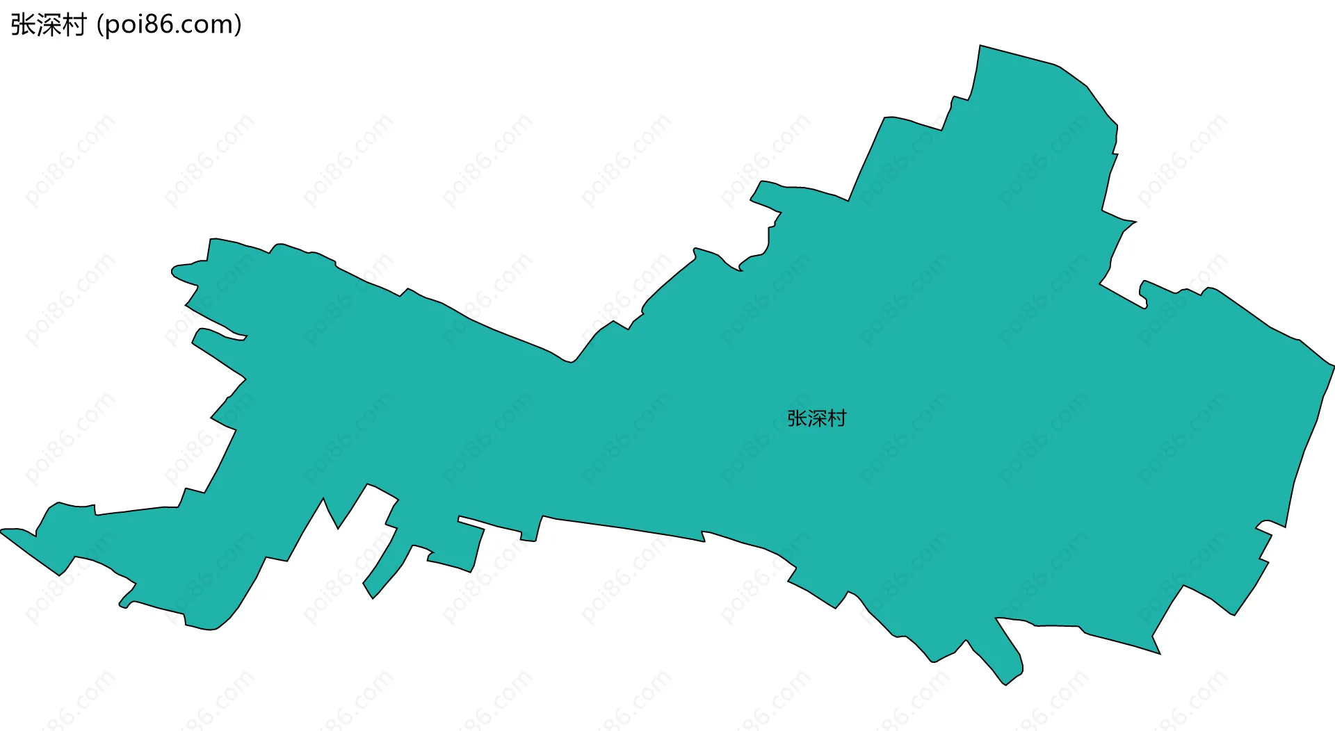 张深村边界地图
