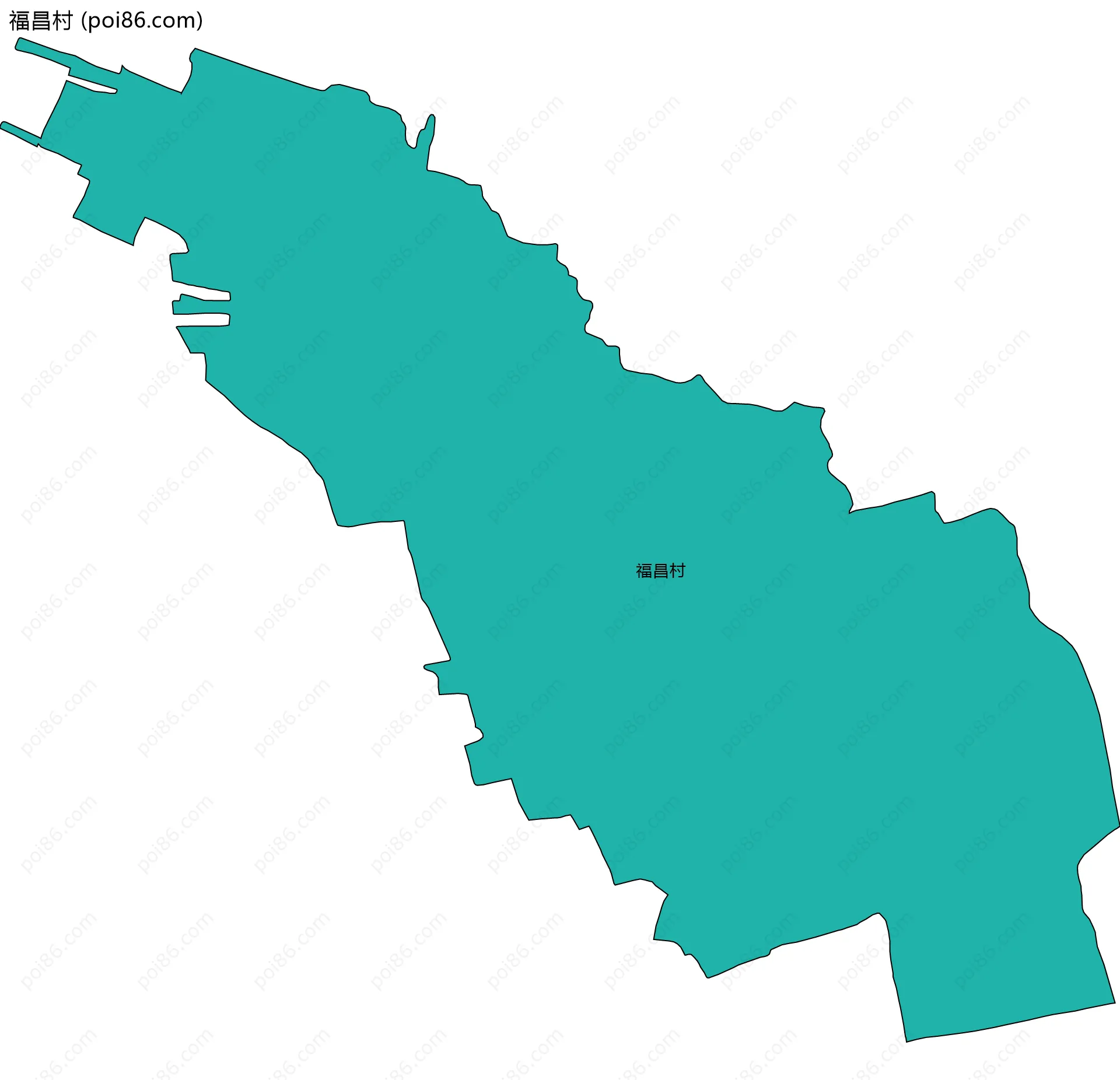 福昌村边界地图
