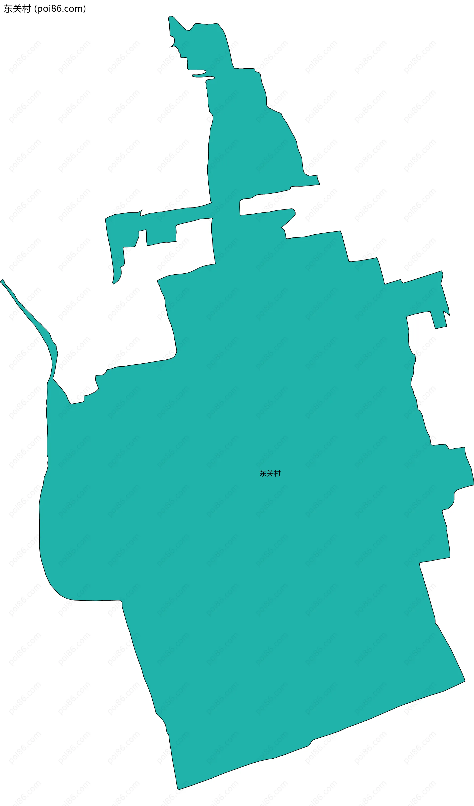 东关村边界地图