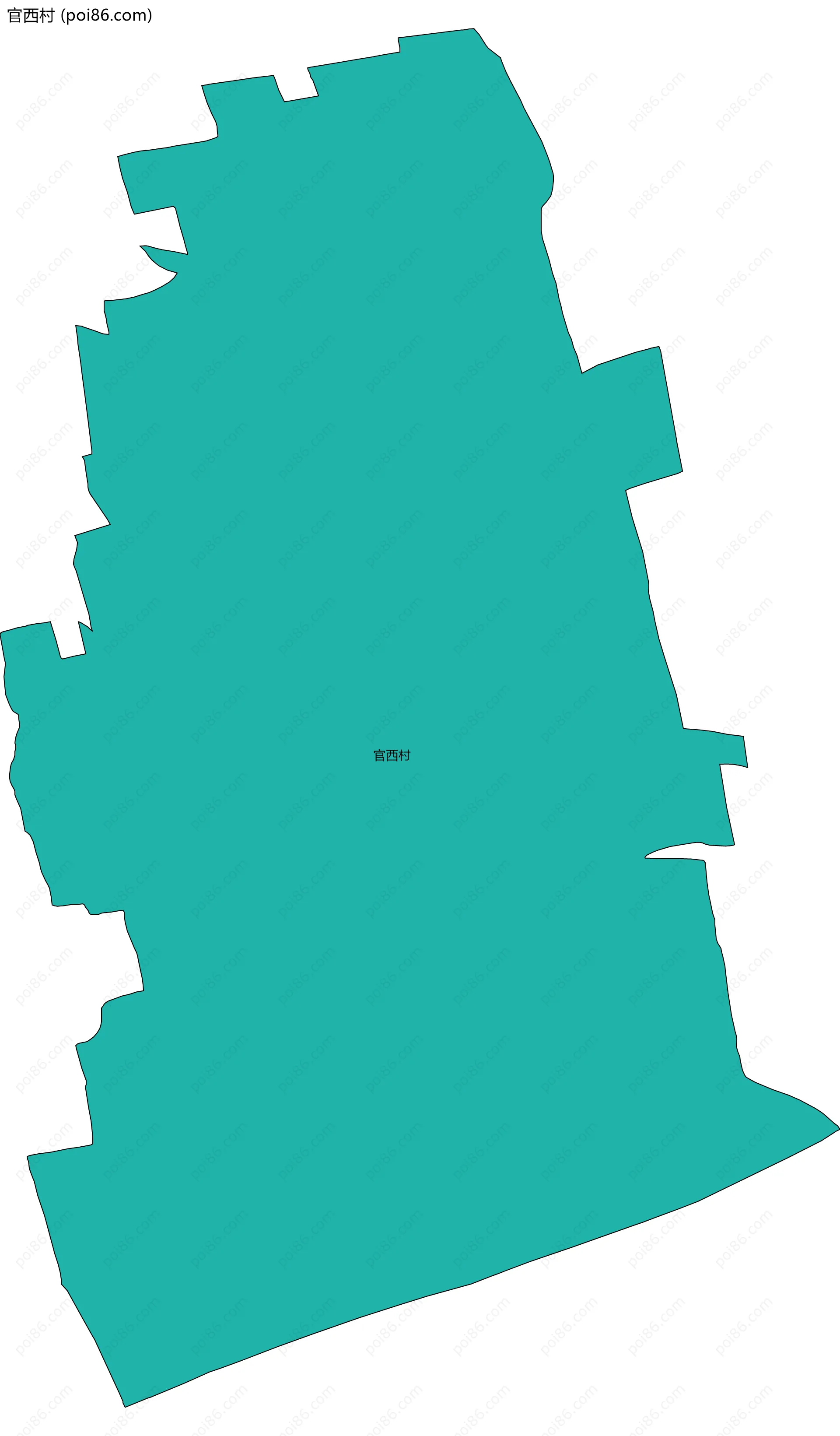 官西村边界地图