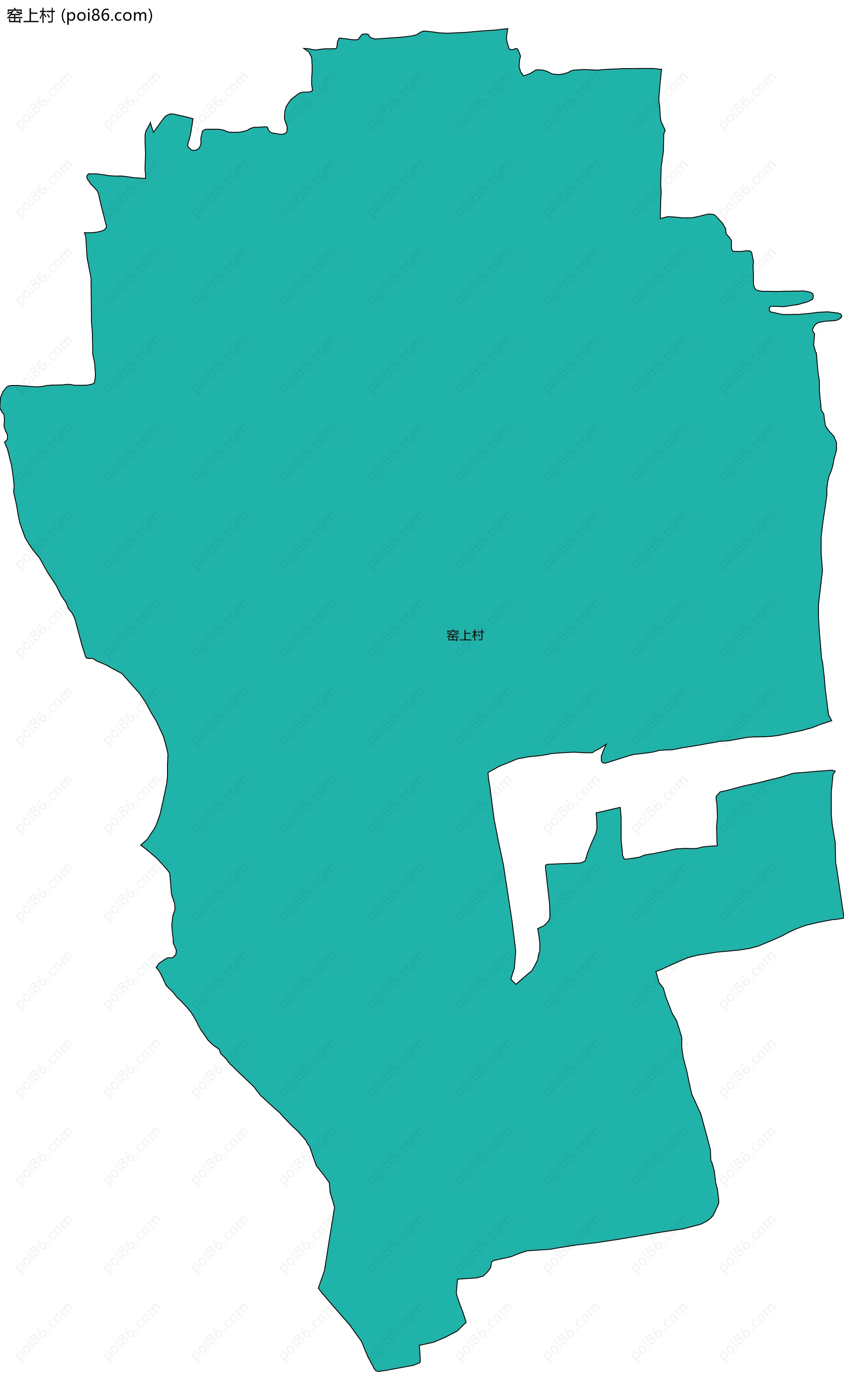 窑上村边界地图