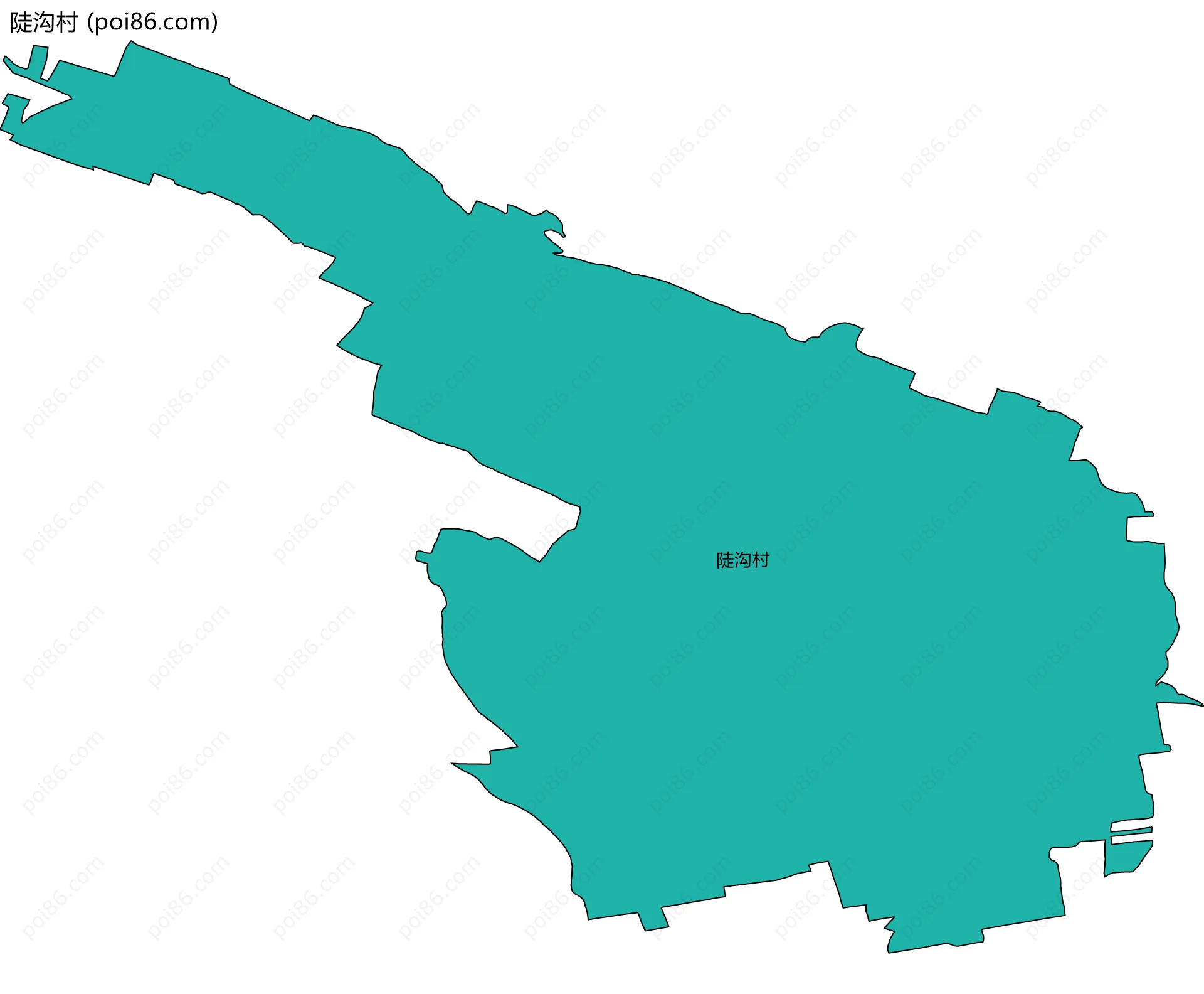 陡沟村边界地图