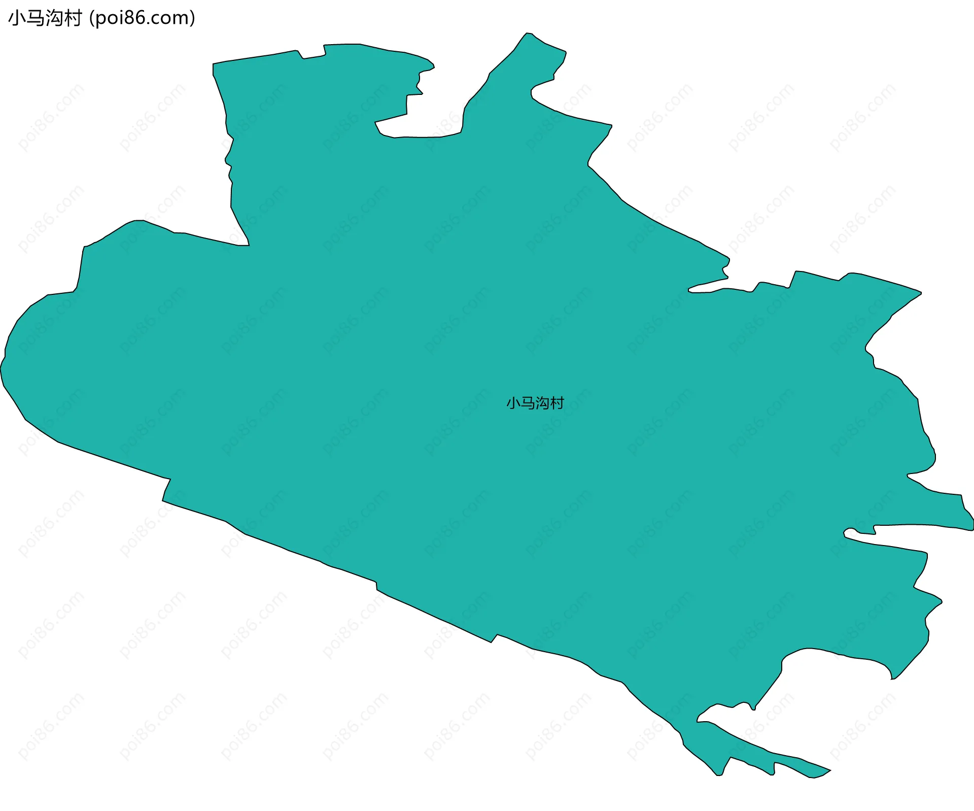 小马沟村边界地图