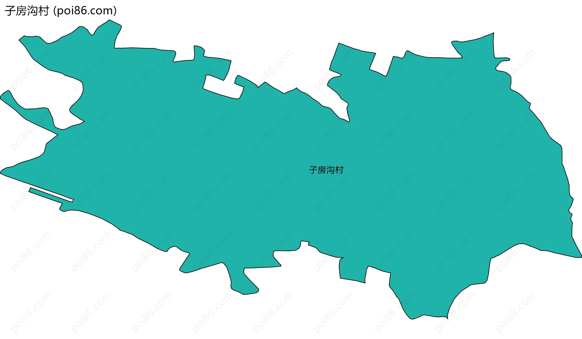 子房沟村边界地图