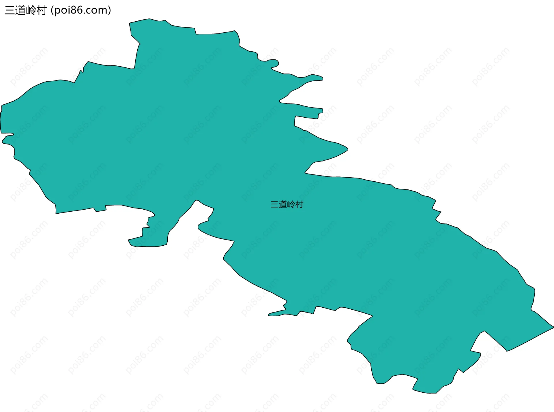 三道岭村边界地图