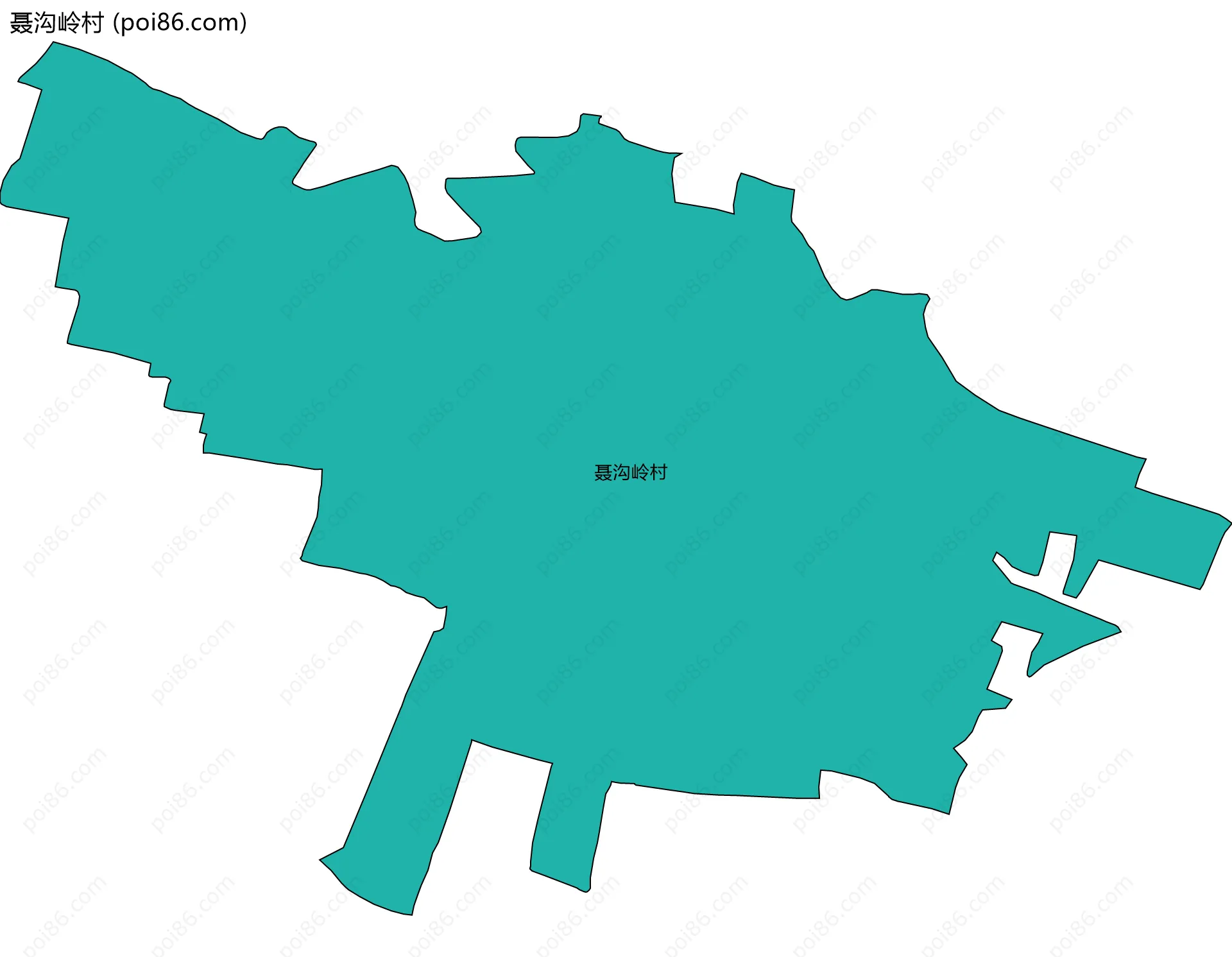 聂沟岭村边界地图